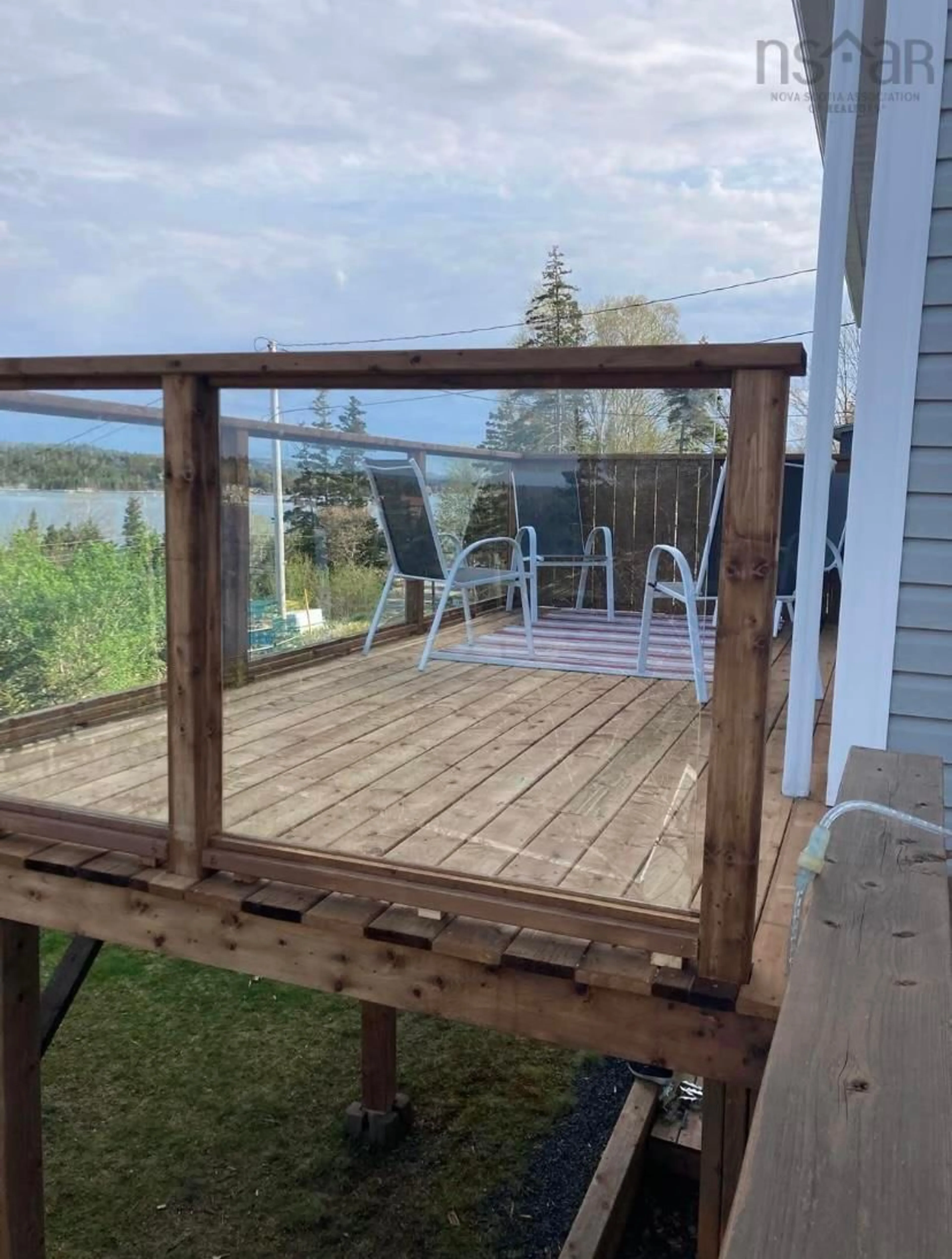 Balcony in the apartment, water/lake/river/ocean view for 11635 Peggys Cove Rd, Seabright Nova Scotia B3Z 2Y1