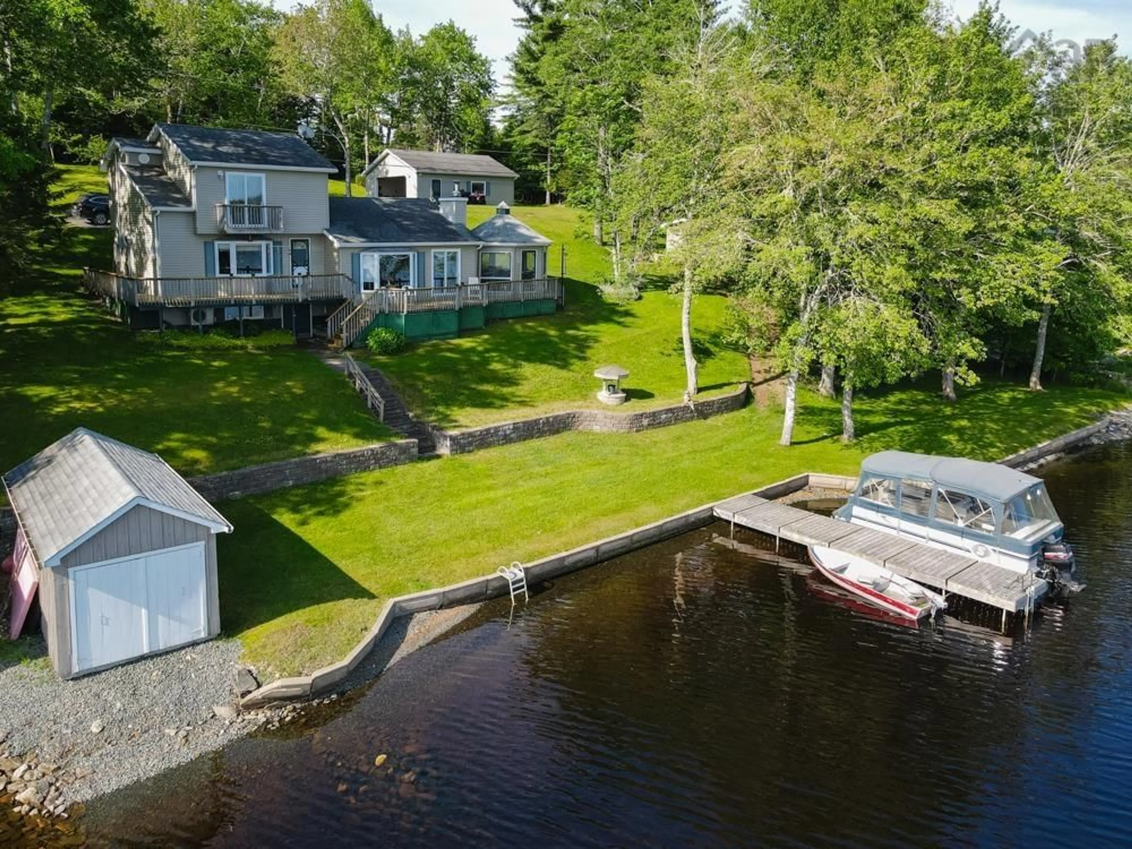 A pic from outside/outdoor area/front of a property/back of a property/a pic from drone, water/lake/river/ocean view for 32 Memory Lane, Mount Uniacke Nova Scotia B0N 1Z0