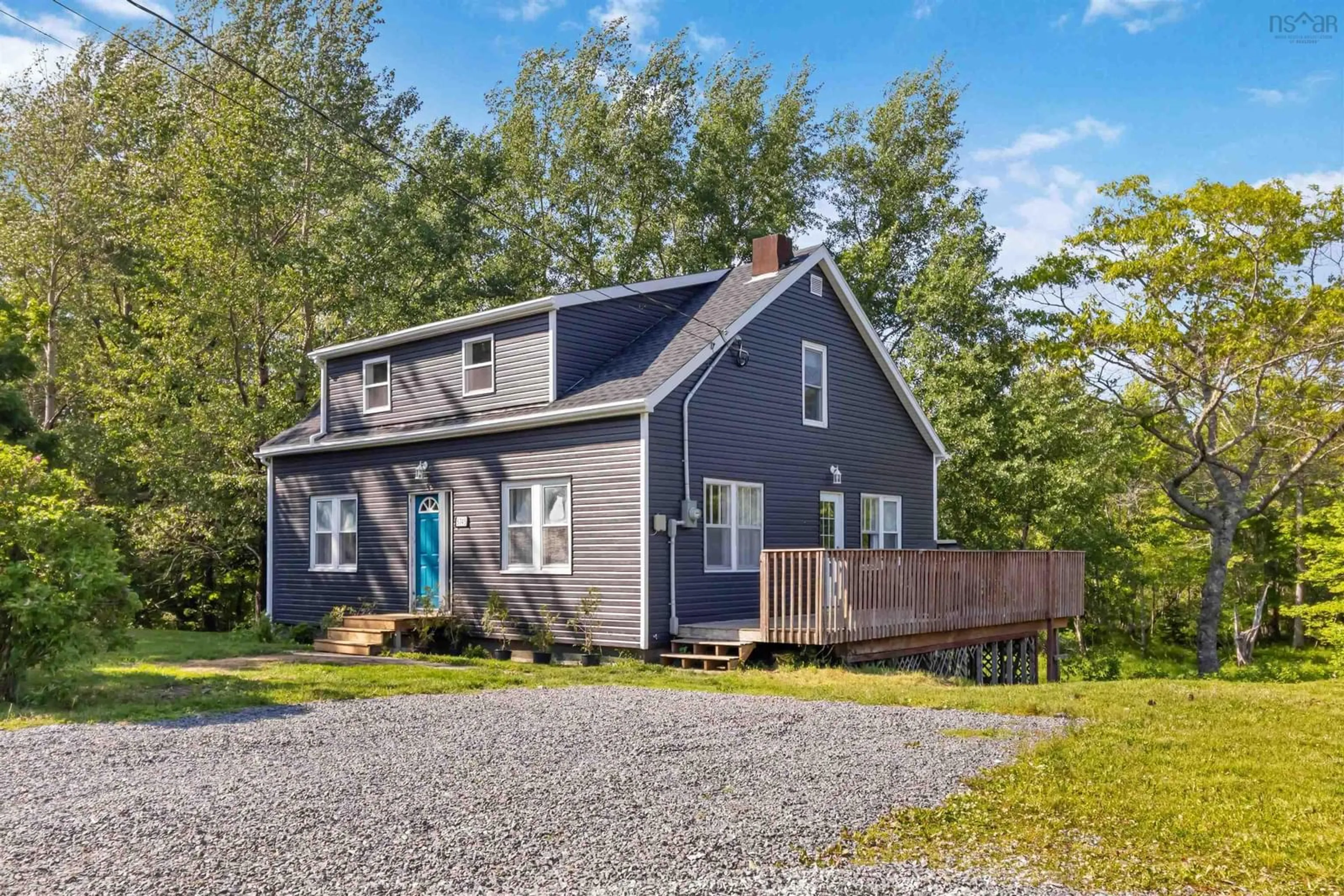 Home with vinyl exterior material, street for 5745 Highway 357, Elderbank Nova Scotia B0N 1K0