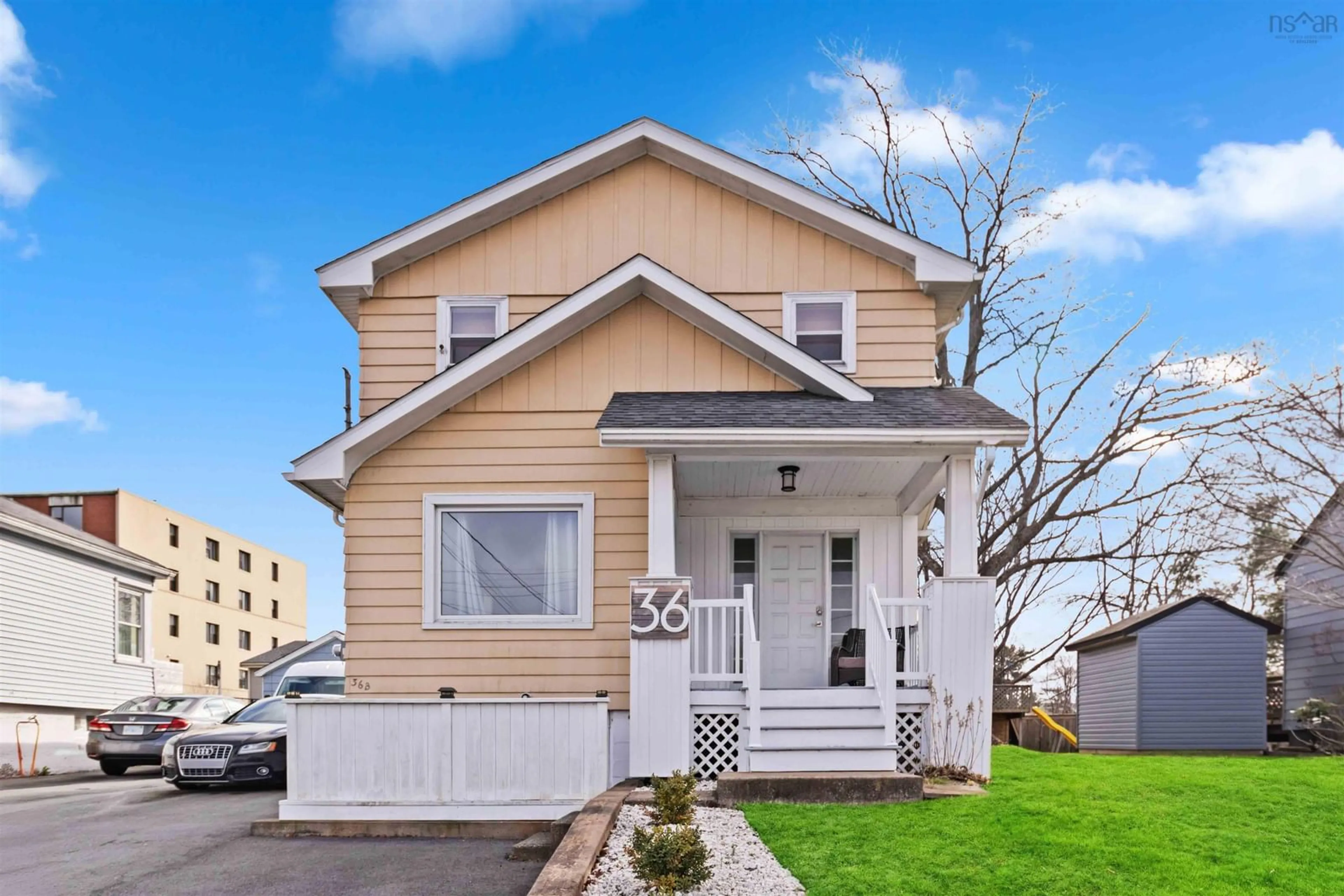 Home with vinyl exterior material, street for 36 Sunnybrae Avenue, Halifax Nova Scotia B3N 2G4