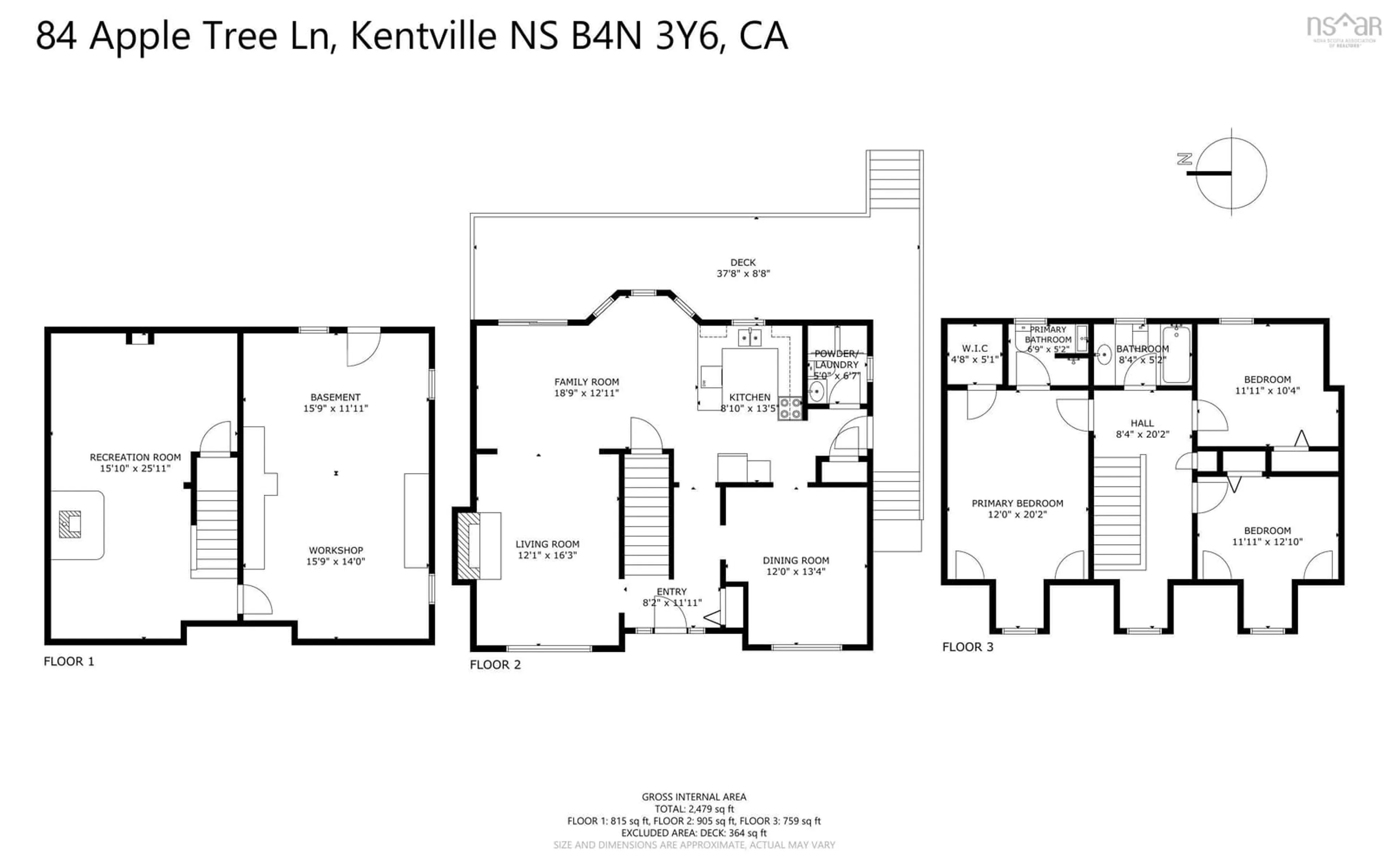 Floor plan for 84 Apple Tree Lane, Kentville Nova Scotia B4N 3Y6