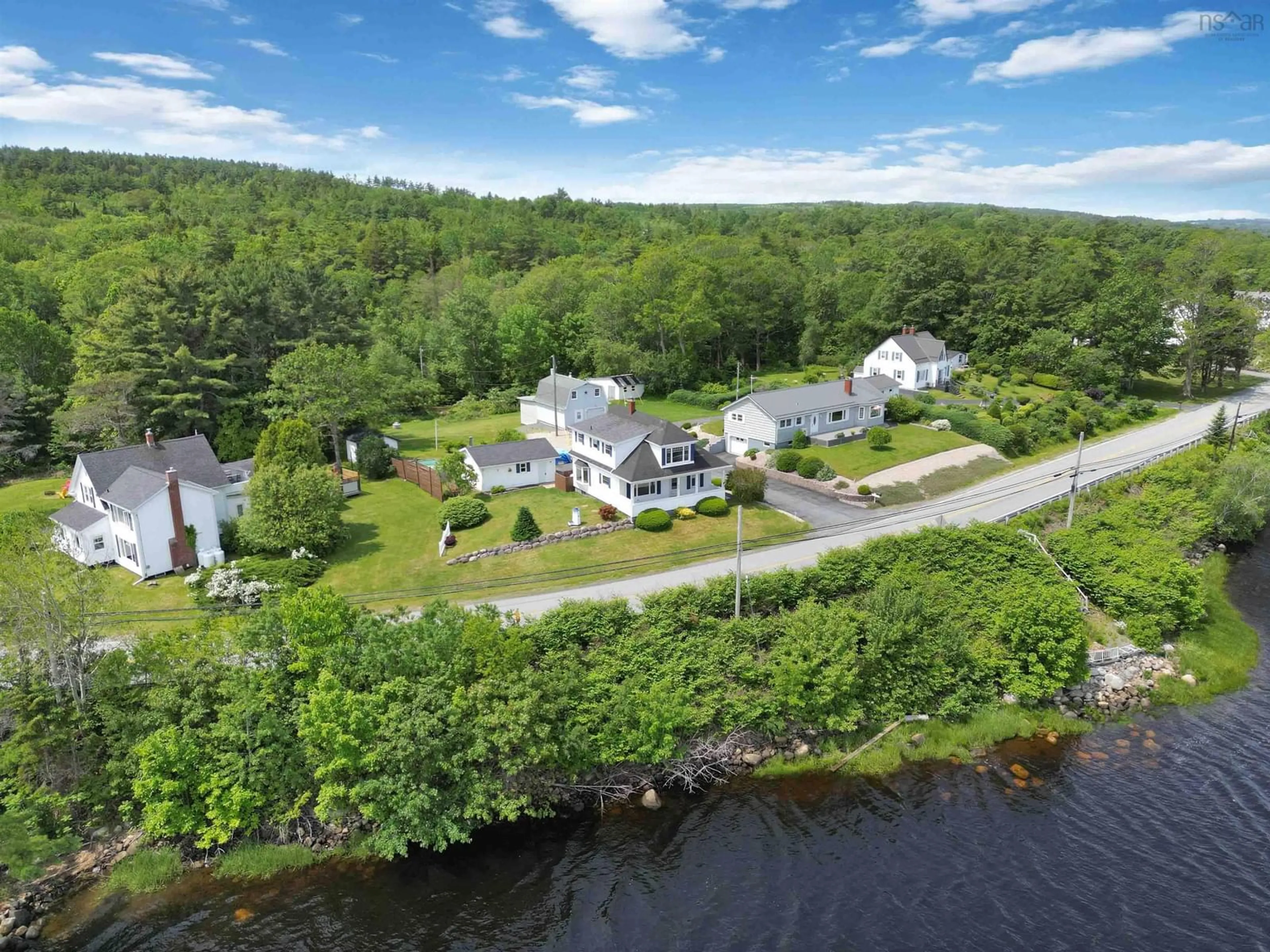 A pic from outside/outdoor area/front of a property/back of a property/a pic from drone, water/lake/river/ocean view for 980 Highway 331, Conquerall Bank Nova Scotia B4V 0H8