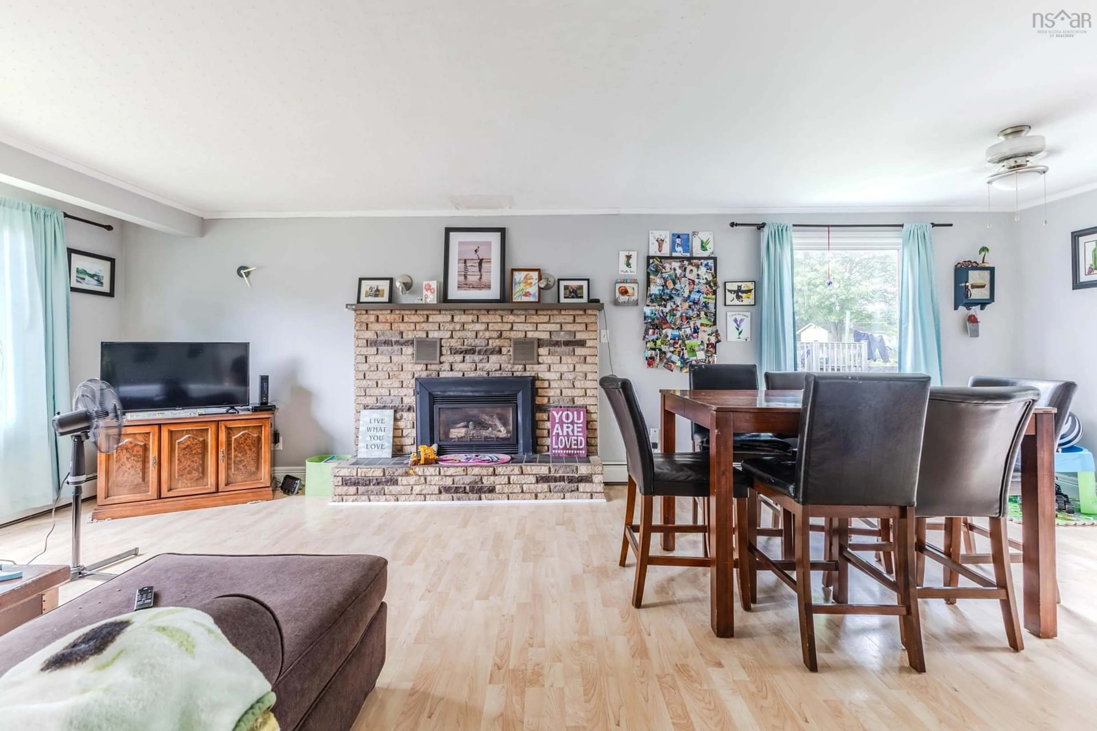 Living room with furniture, wood/laminate floor for 43 Scenic Dr, Bible Hill Nova Scotia B2N 5N9