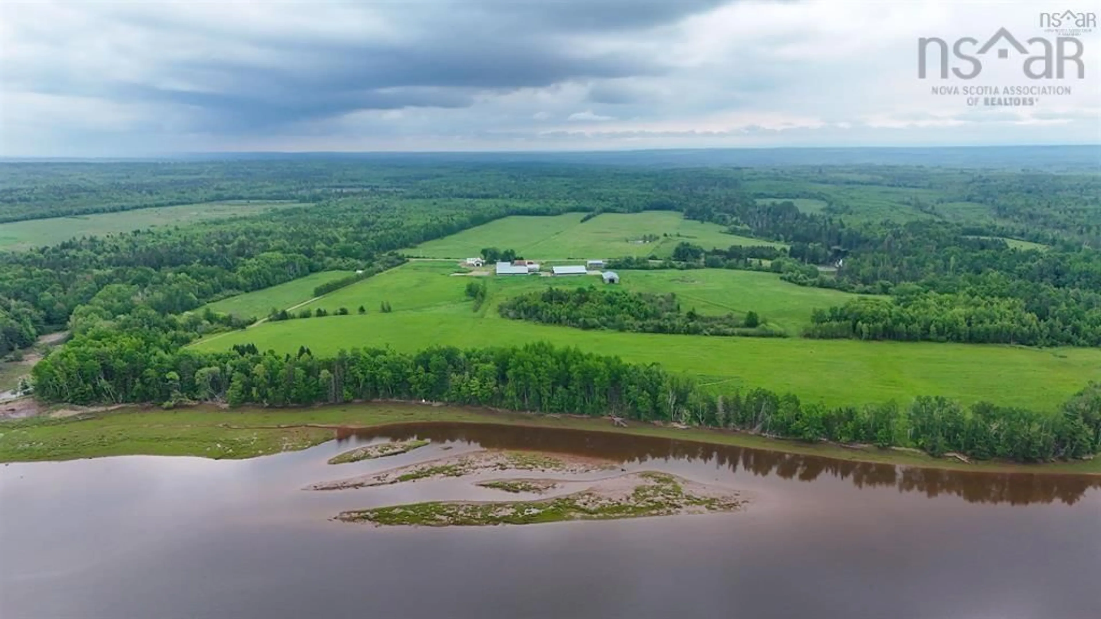 A pic from outside/outdoor area/front of a property/back of a property/a pic from drone, water/lake/river/ocean view for 7729 Highway 321, Roslin Nova Scotia B0K 1K0