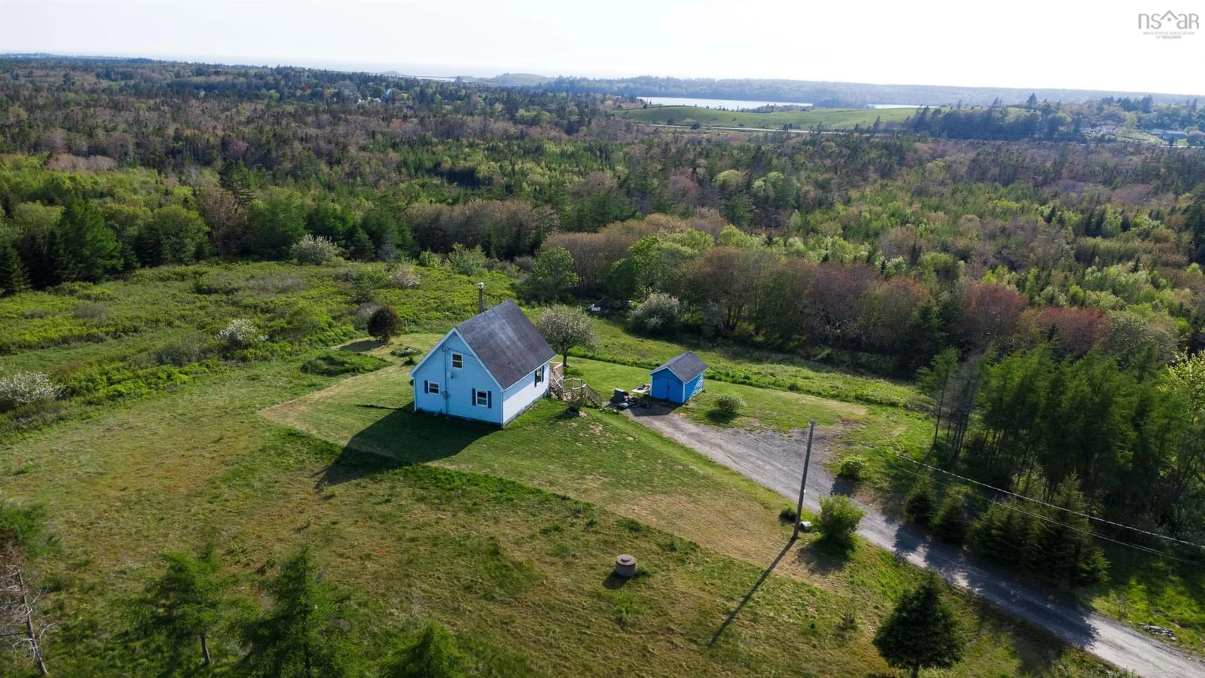 A pic from outside/outdoor area/front of a property/back of a property/a pic from drone, unknown for 365 Edson Foote Rd, North Chegoggin Nova Scotia B5A 5K6