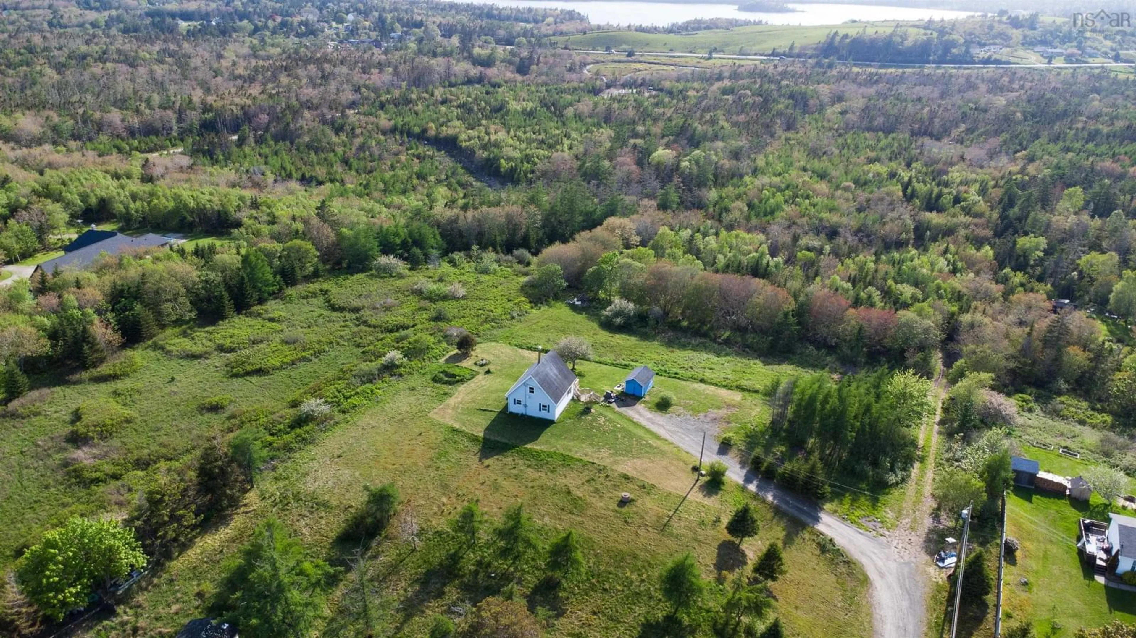 A pic from outside/outdoor area/front of a property/back of a property/a pic from drone, unknown for 365 Edson Foote Rd, North Chegoggin Nova Scotia B5A 5K6
