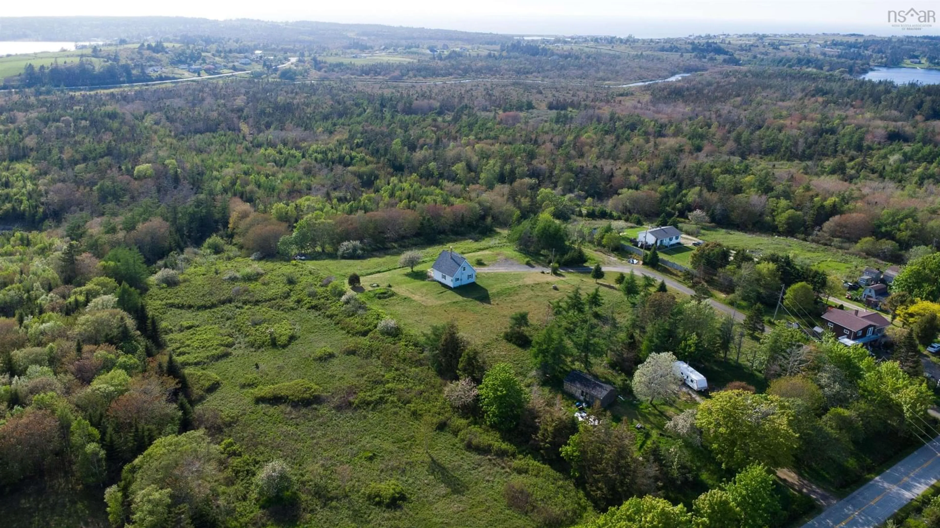 A pic from outside/outdoor area/front of a property/back of a property/a pic from drone, unknown for 365 Edson Foote Rd, North Chegoggin Nova Scotia B5A 5K6