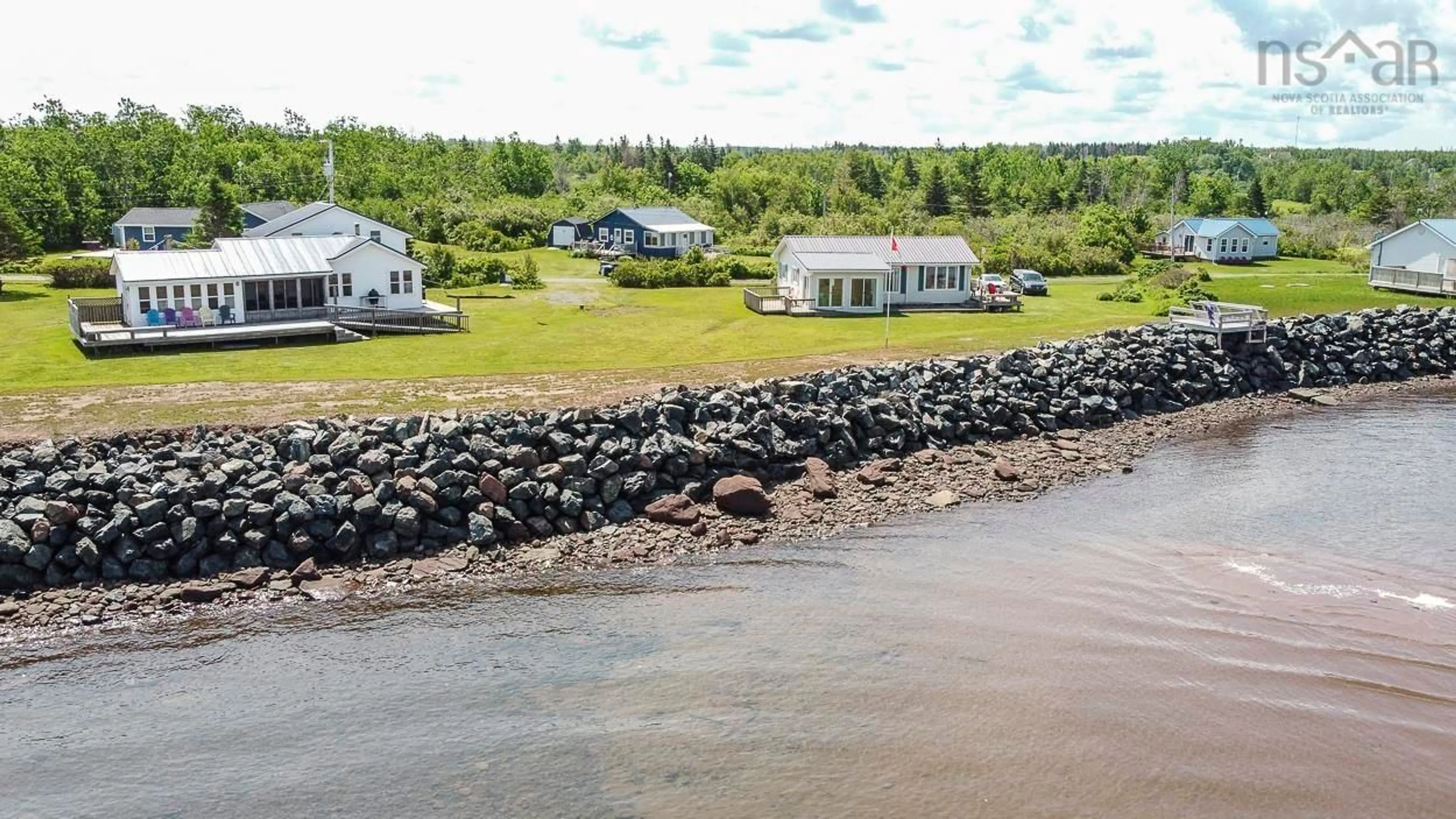 A pic from outside/outdoor area/front of a property/back of a property/a pic from drone, water/lake/river/ocean view for 150 Mathesons Cove Rd, Pugwash Nova Scotia B0K 1L0