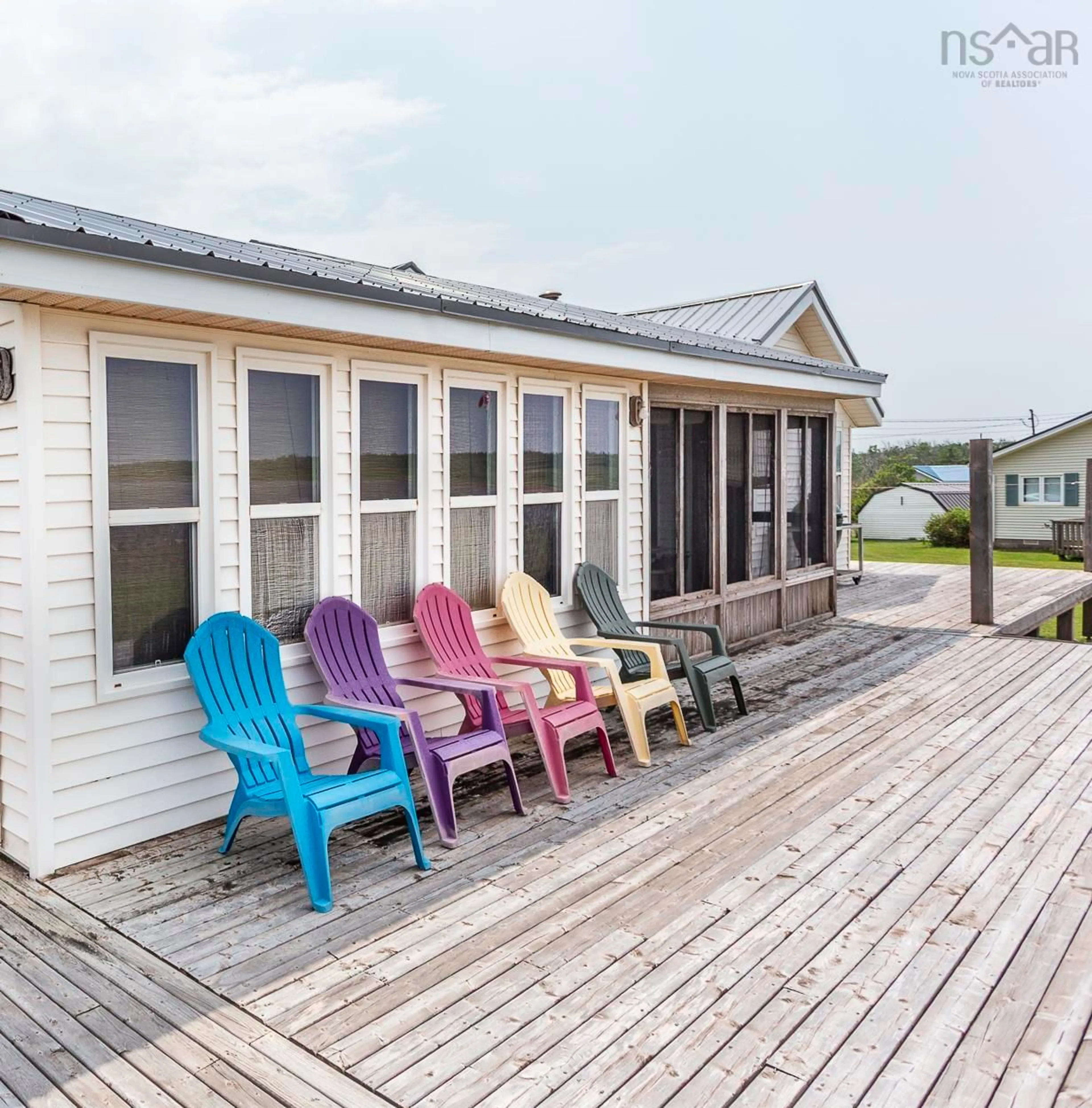 Patio, water/lake/river/ocean view for 150 Mathesons Cove Rd, Pugwash Nova Scotia B0K 1L0