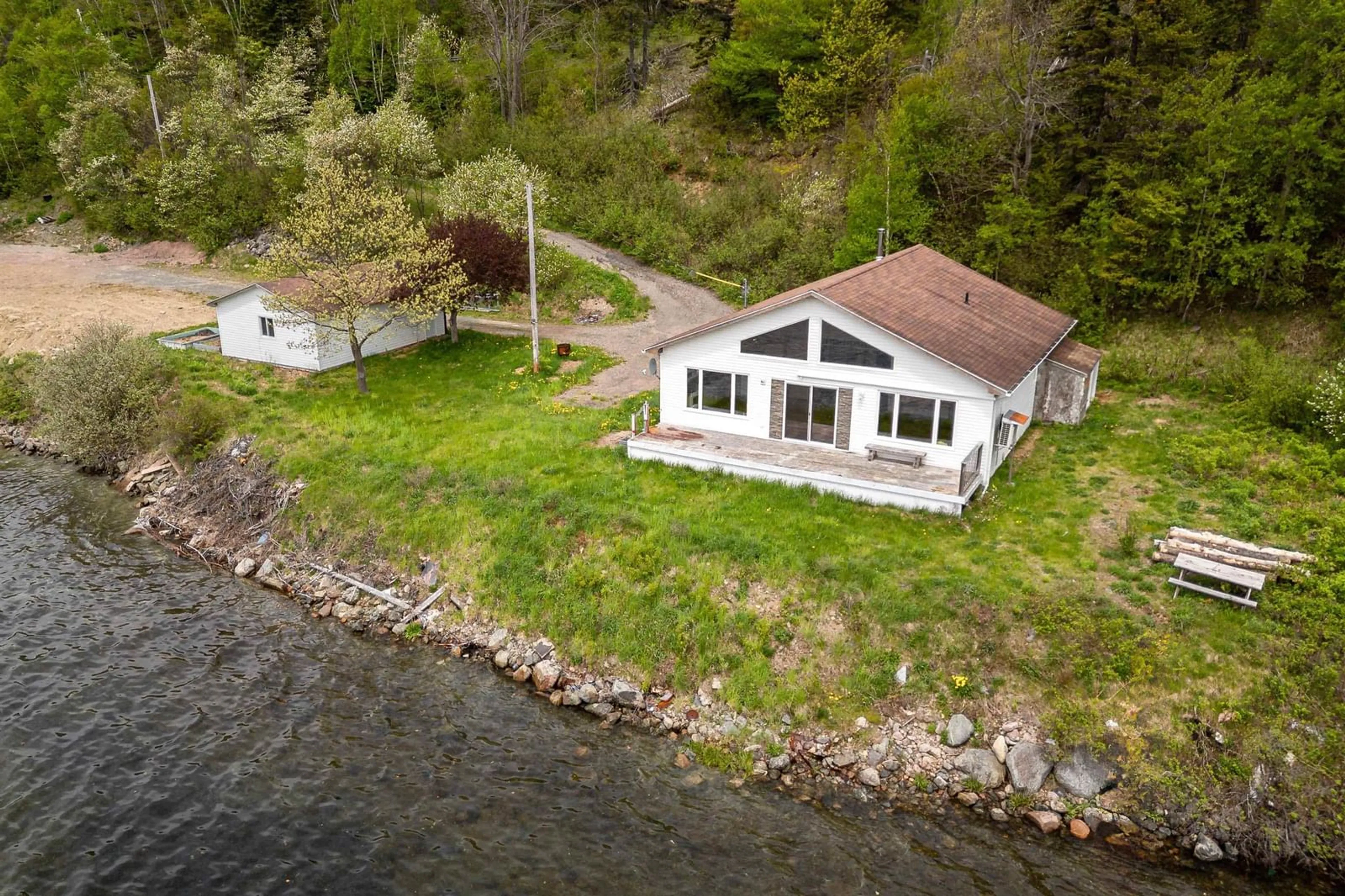 A pic from outside/outdoor area/front of a property/back of a property/a pic from drone, water/lake/river/ocean view for 38103 Cabot Trail, Ingonish Nova Scotia B0C 1L0