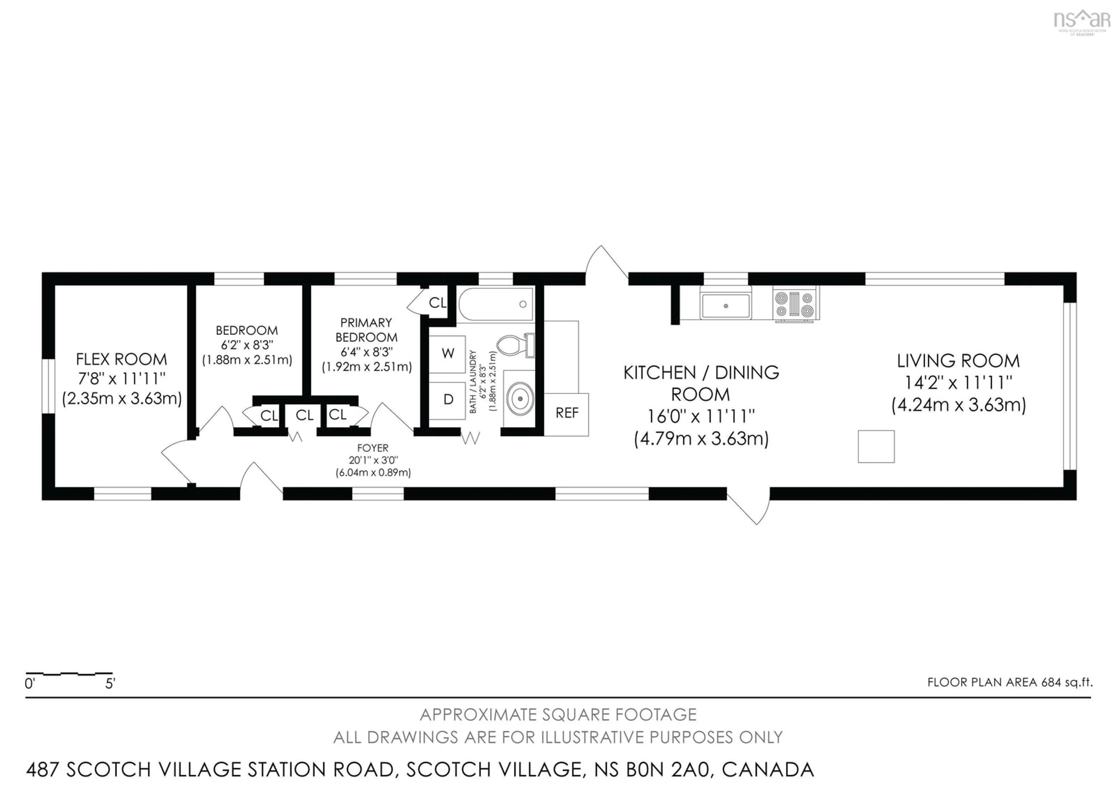 Floor plan for Scotch Village Station Rd #B-1, Scotch Village Nova Scotia B0N 2A0
