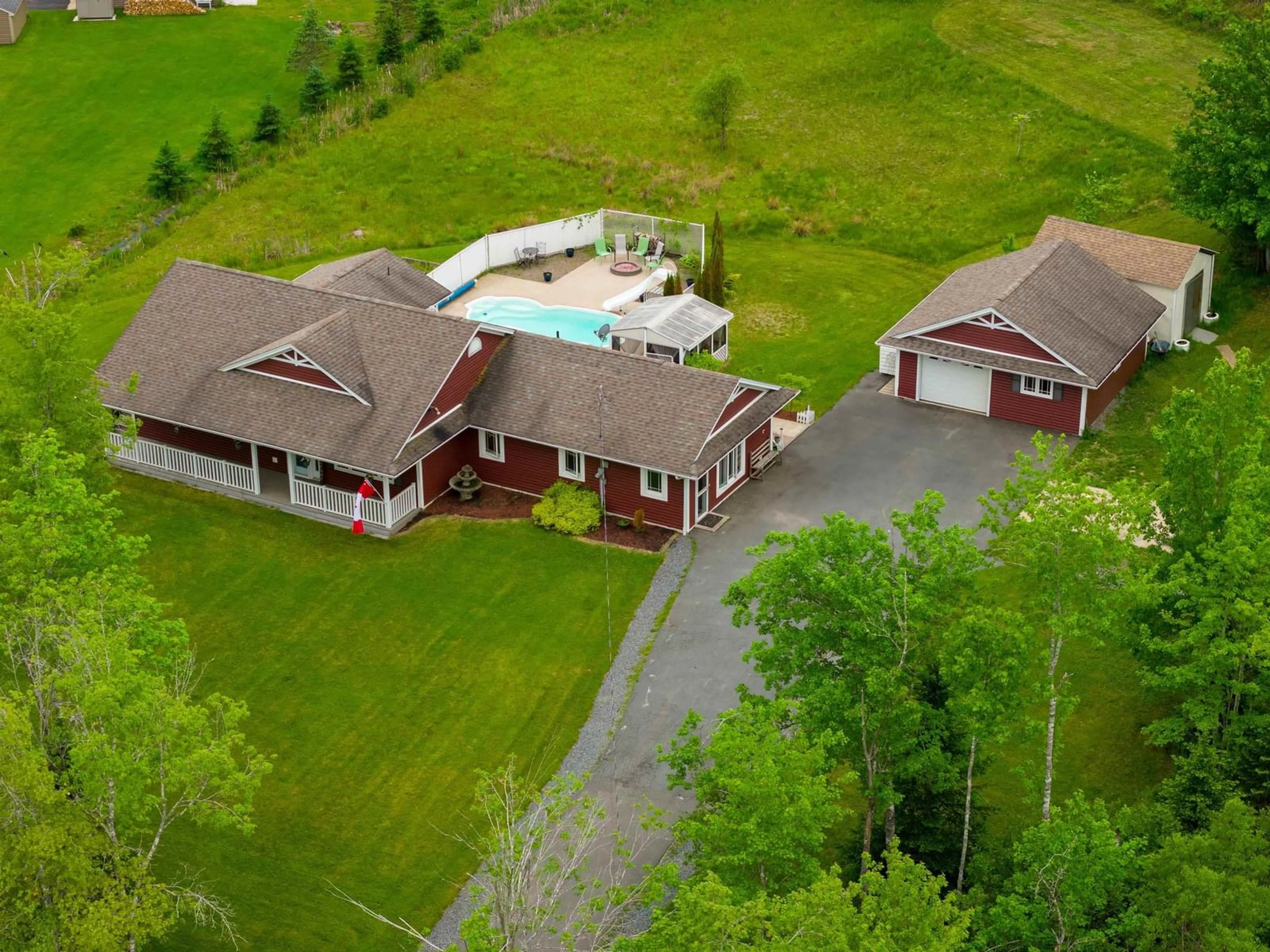 A pic from outside/outdoor area/front of a property/back of a property/a pic from drone, unknown for 349 St Andrews St, Stewiacke Nova Scotia B0N 2J0