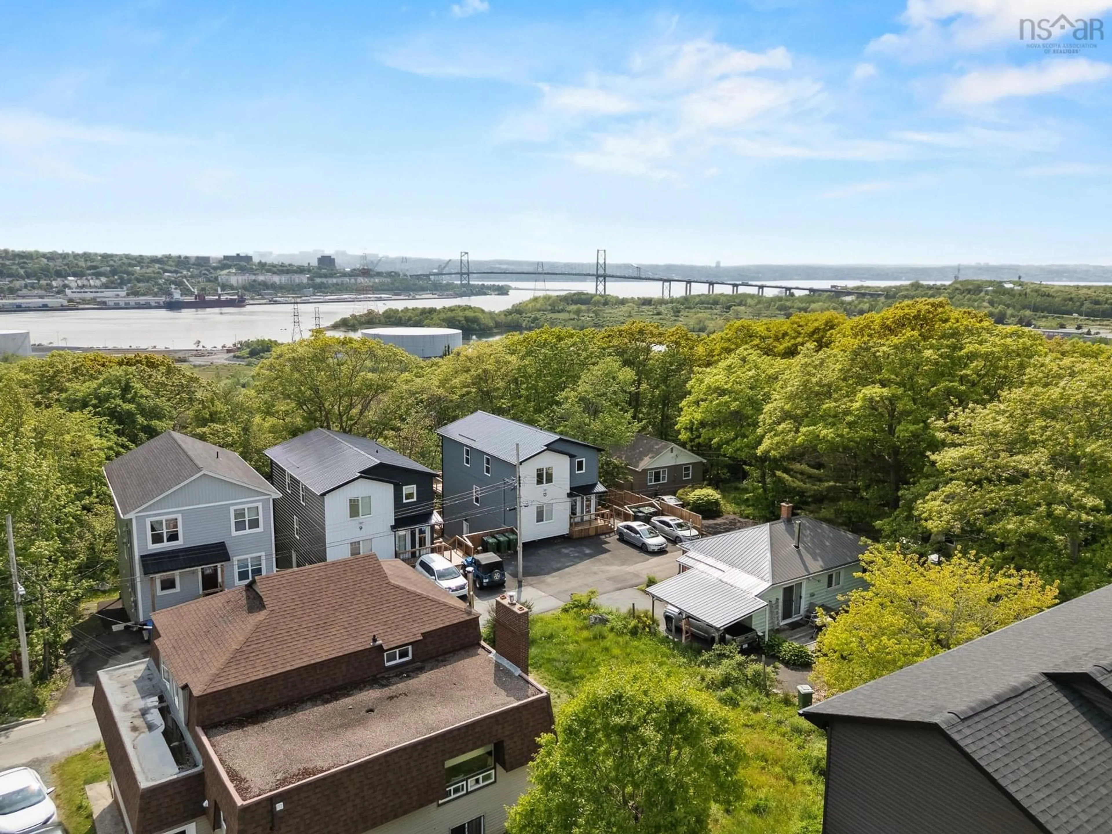 A pic from outside/outdoor area/front of a property/back of a property/a pic from drone, city buildings view from balcony for 13 Hilchie Rd, Dartmouth Nova Scotia B3A 1T5