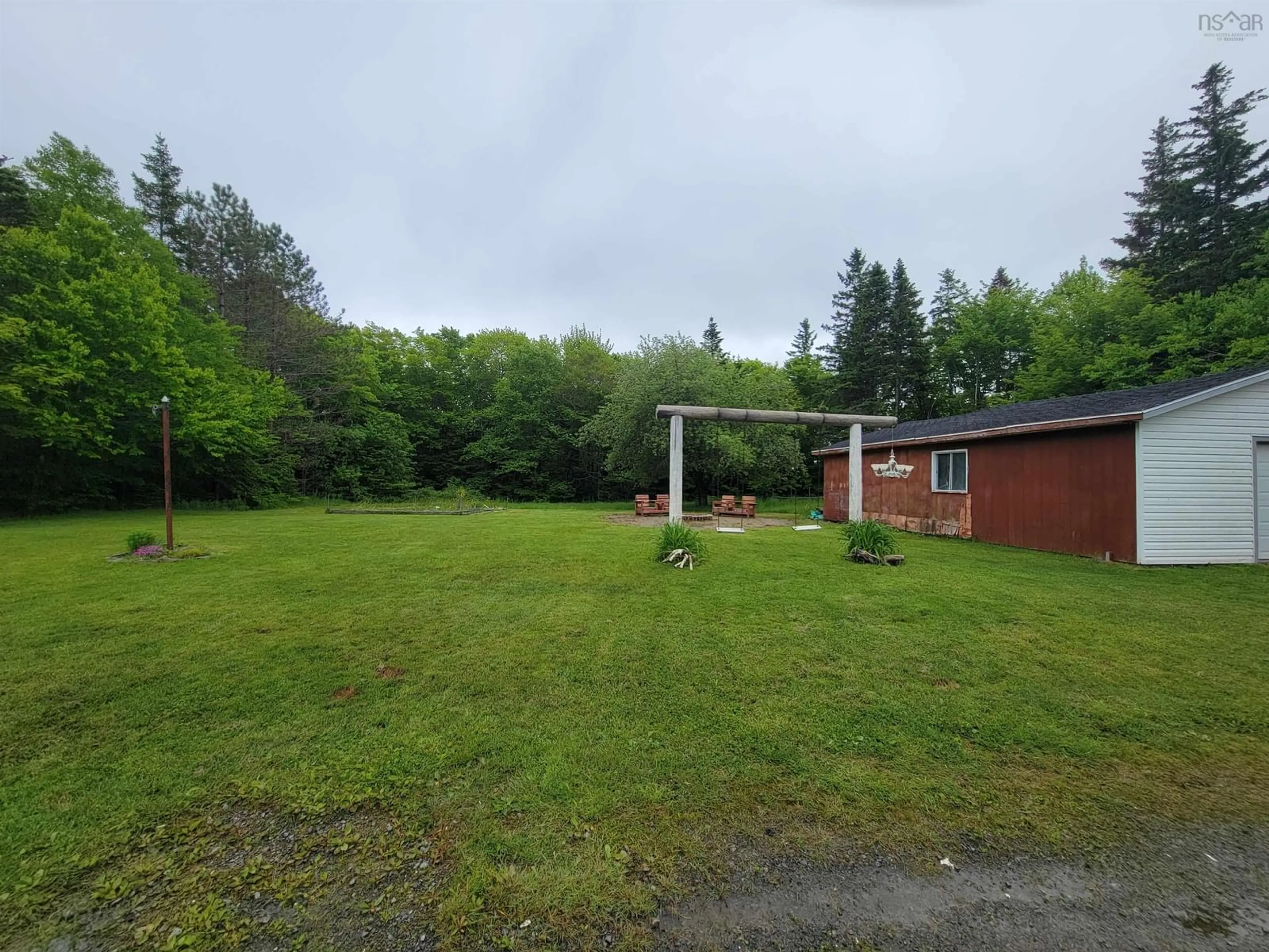 A pic from outside/outdoor area/front of a property/back of a property/a pic from drone, forest/trees view for 3085 Coxheath Rd, Northside East Bay Nova Scotia B1J 1L8