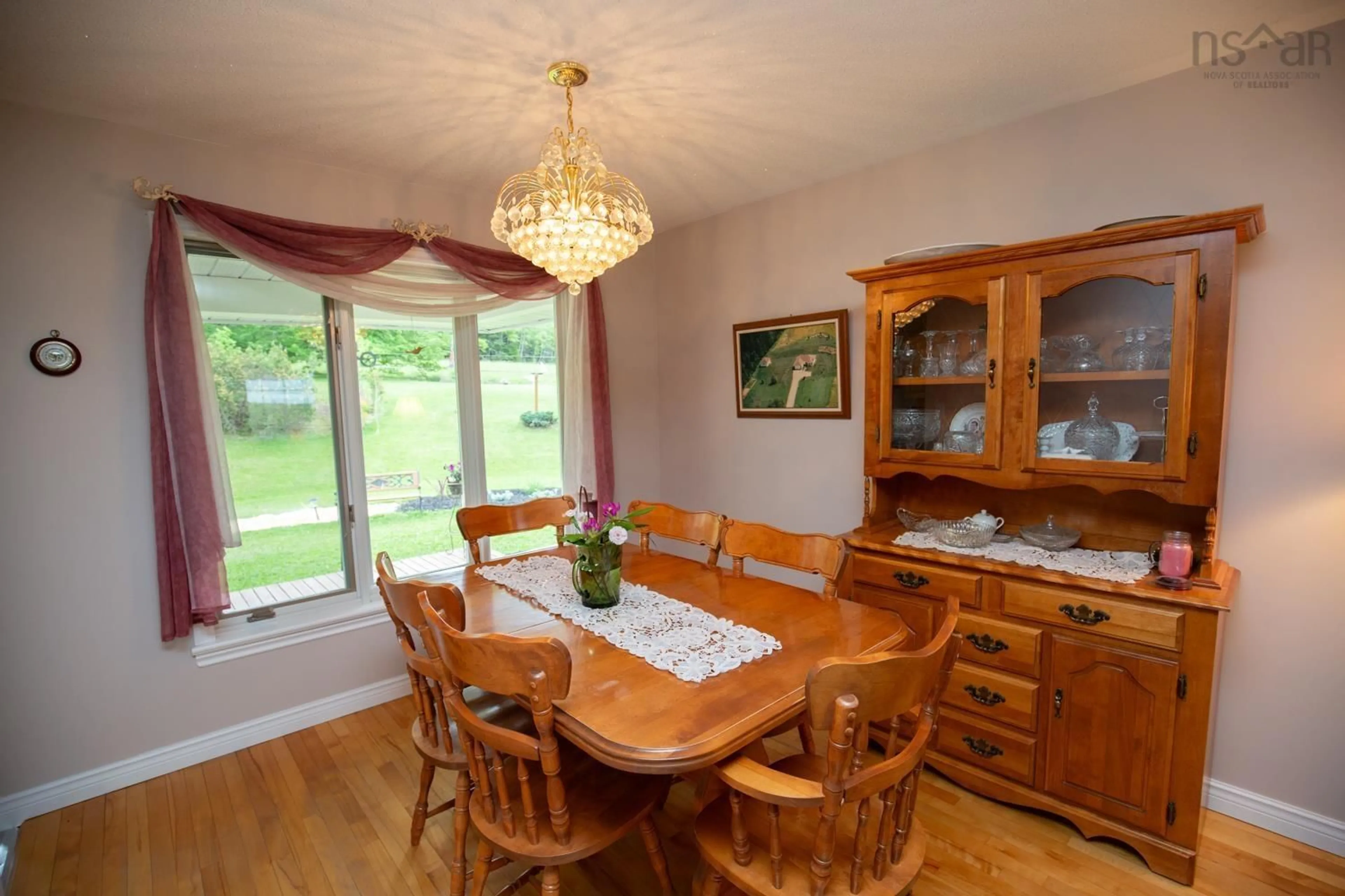 Dining room, wood/laminate floor for 1332 Meadowvale Rd, Meadowvale Nova Scotia B0N 2P0