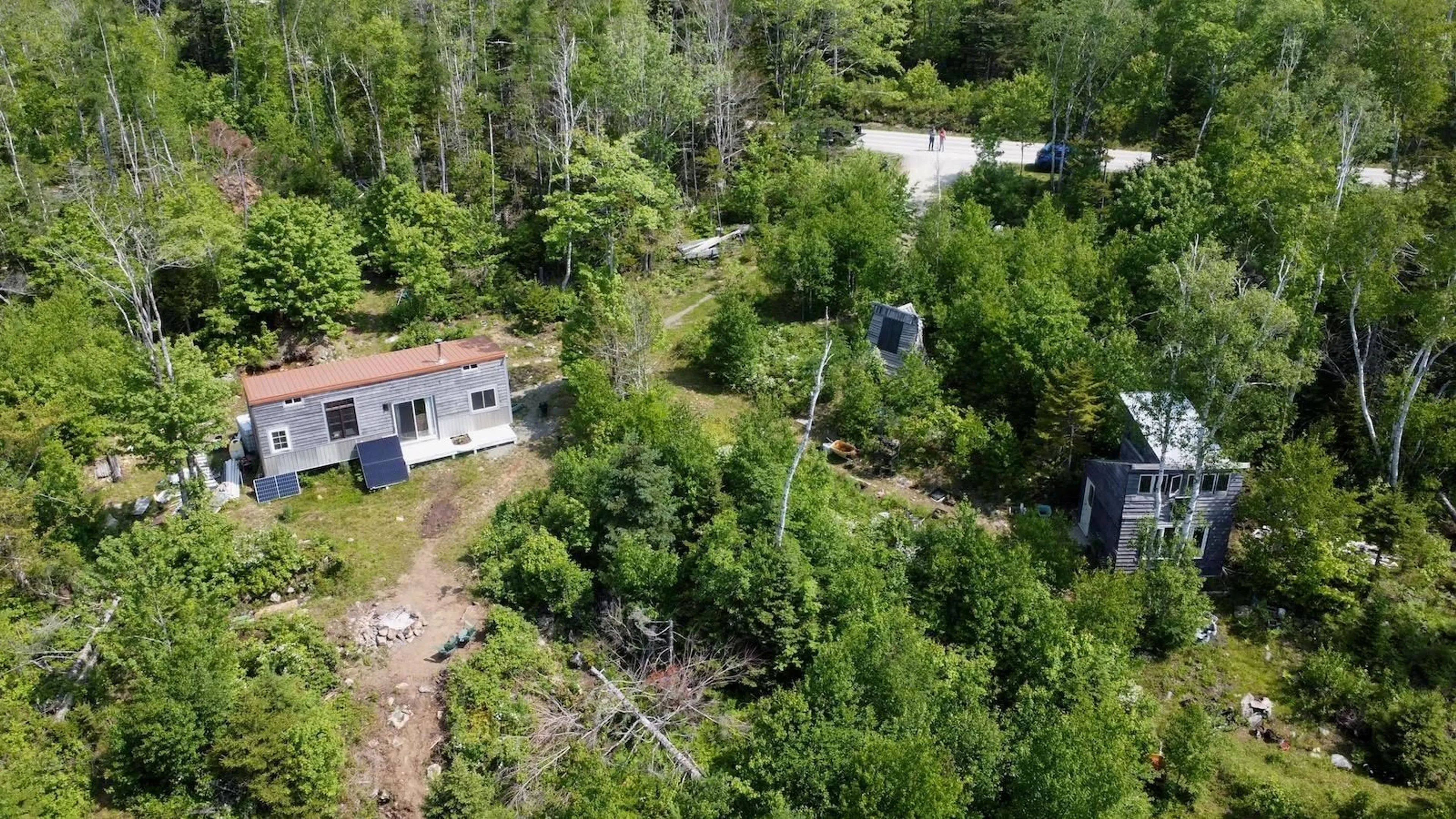 A pic from outside/outdoor area/front of a property/back of a property/a pic from drone, forest/trees view for 371 Norwood Rd, Hectanooga Nova Scotia B0W 2Y0