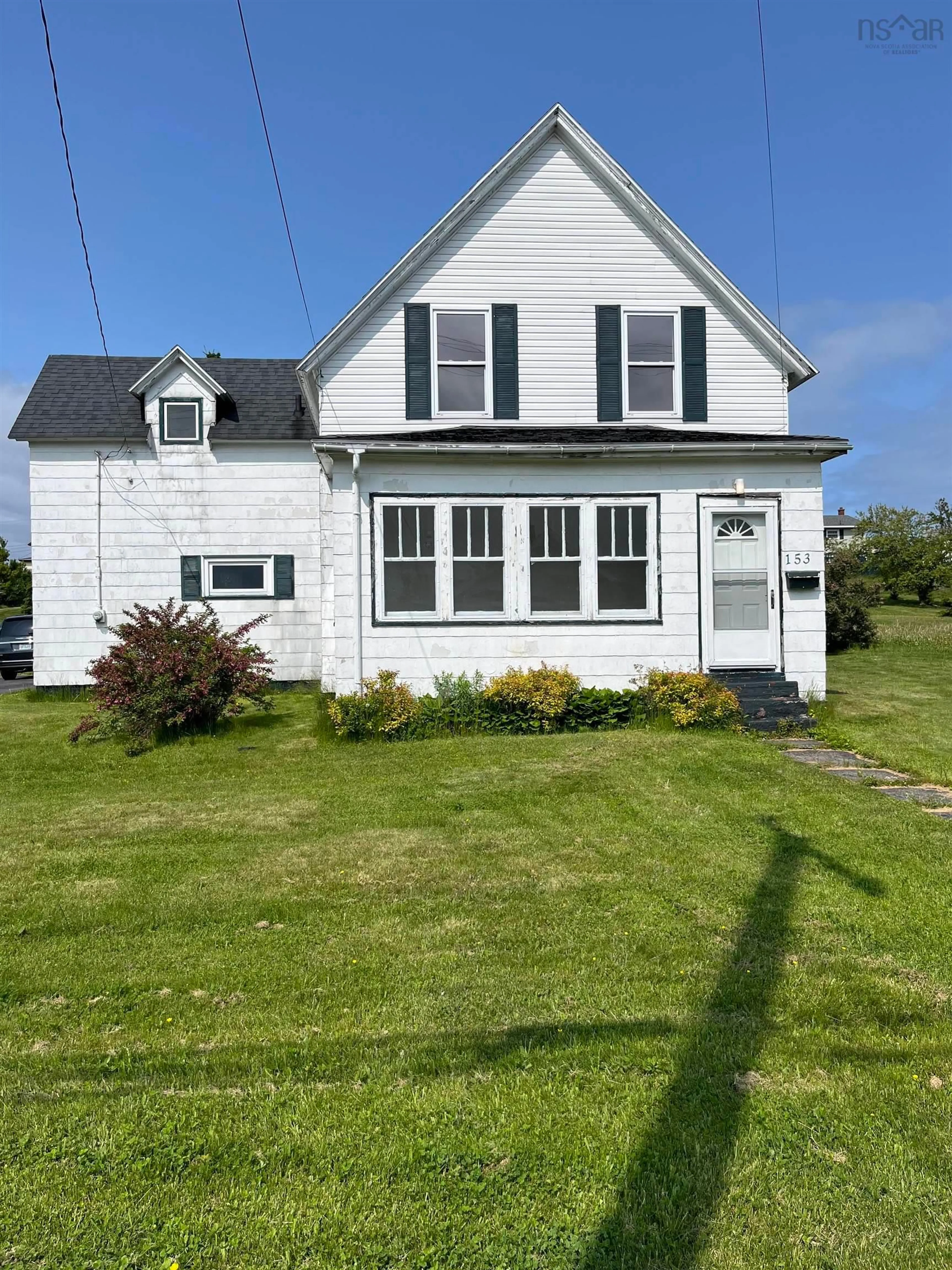 Home with vinyl exterior material, street for 153 Lake Rd, Glace Bay Nova Scotia B1A 2G8