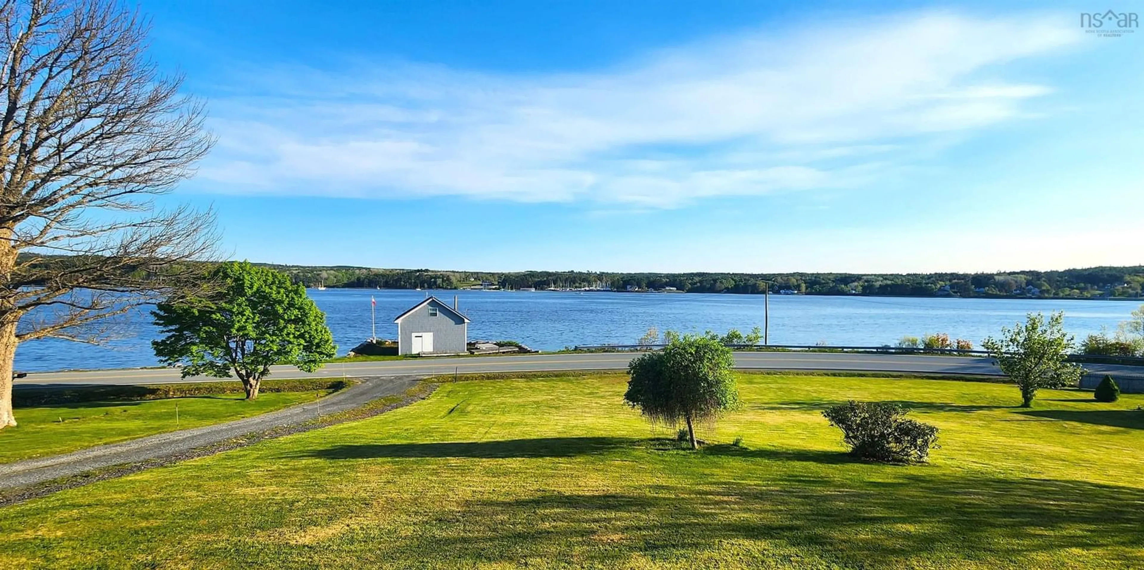 A pic from outside/outdoor area/front of a property/back of a property/a pic from drone, water/lake/river/ocean view for 5414 Highway 332, Middle Lahave Nova Scotia B4V 3L9