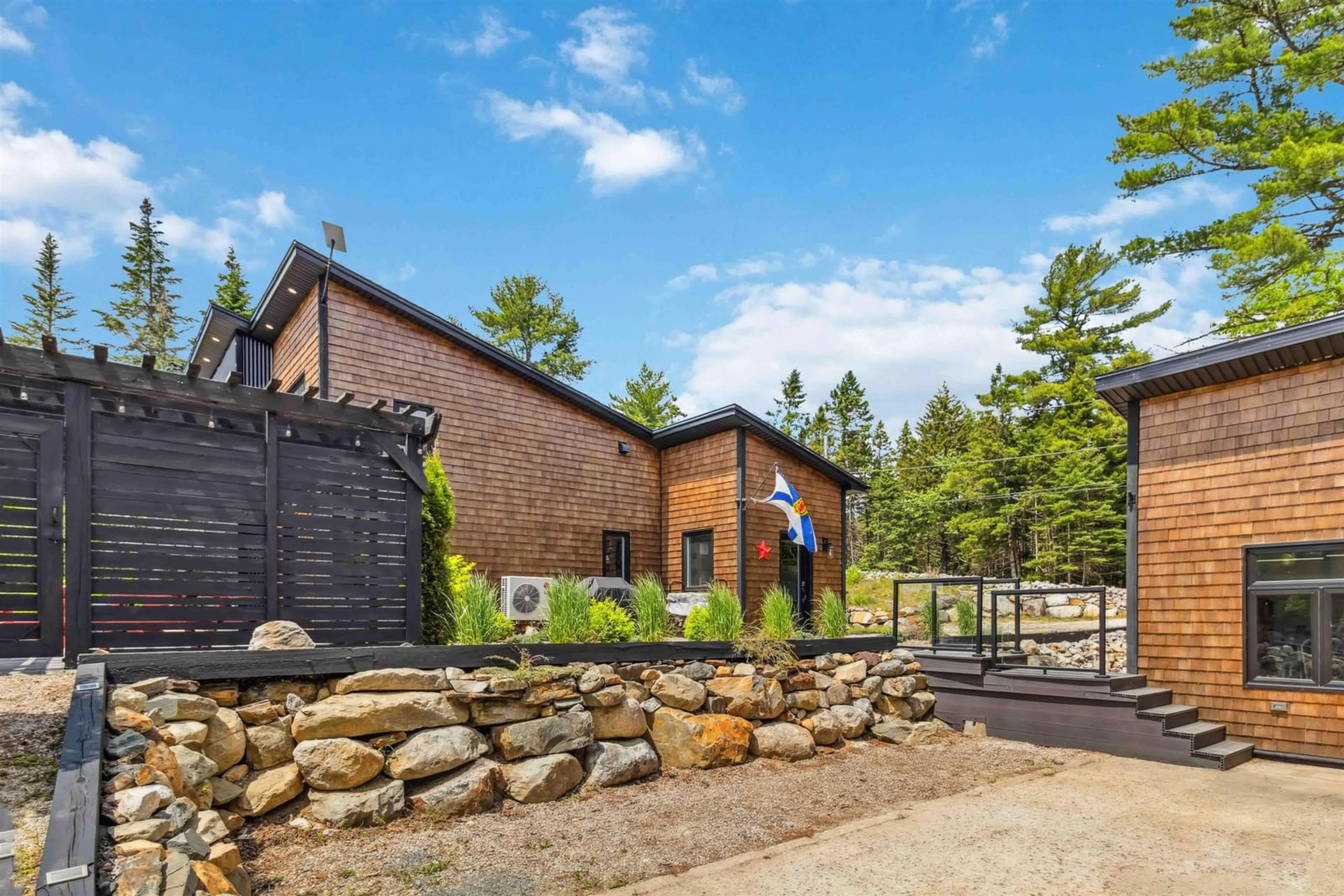 Patio, mountain view for 155 Borgalds Shore Drive, Chester Basin Nova Scotia B0J 1K0