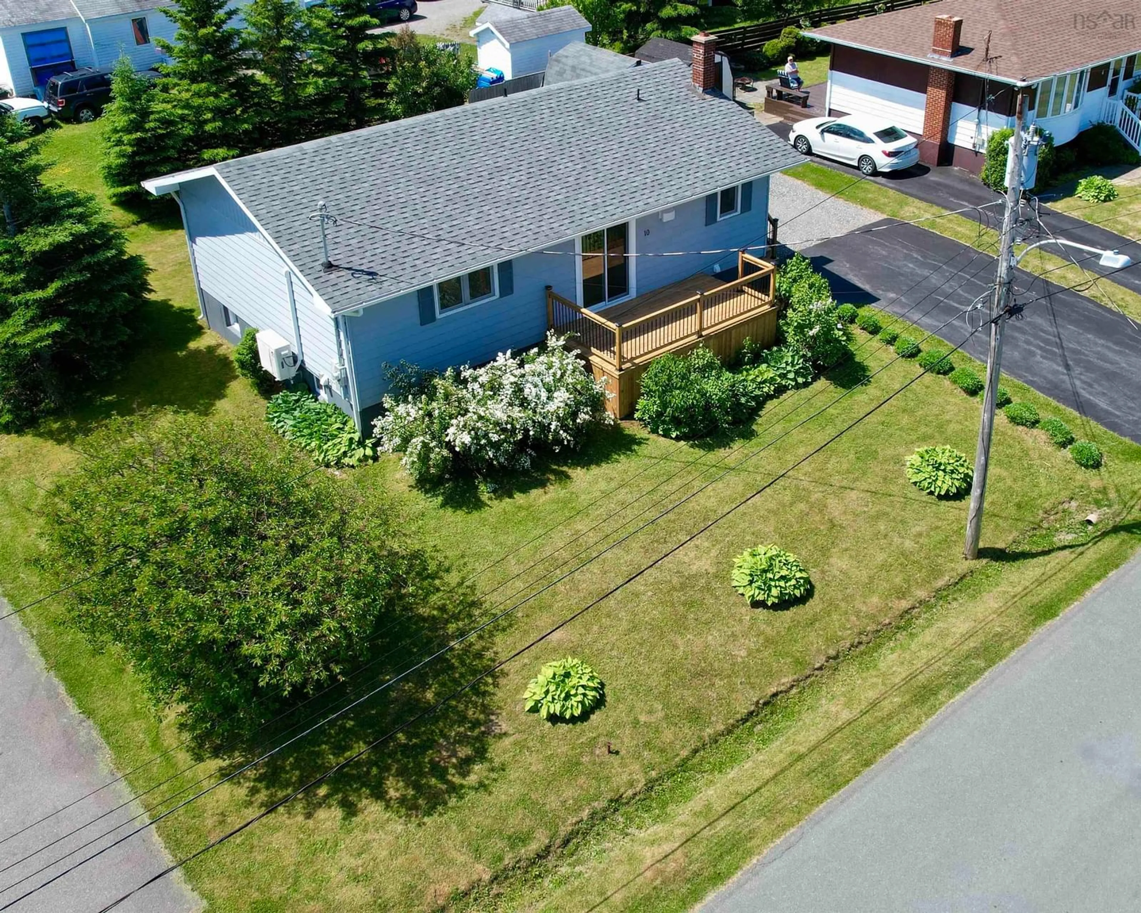 A pic from outside/outdoor area/front of a property/back of a property/a pic from drone, street for 10 Donovan Cres, Dominion Nova Scotia B1G 1C6