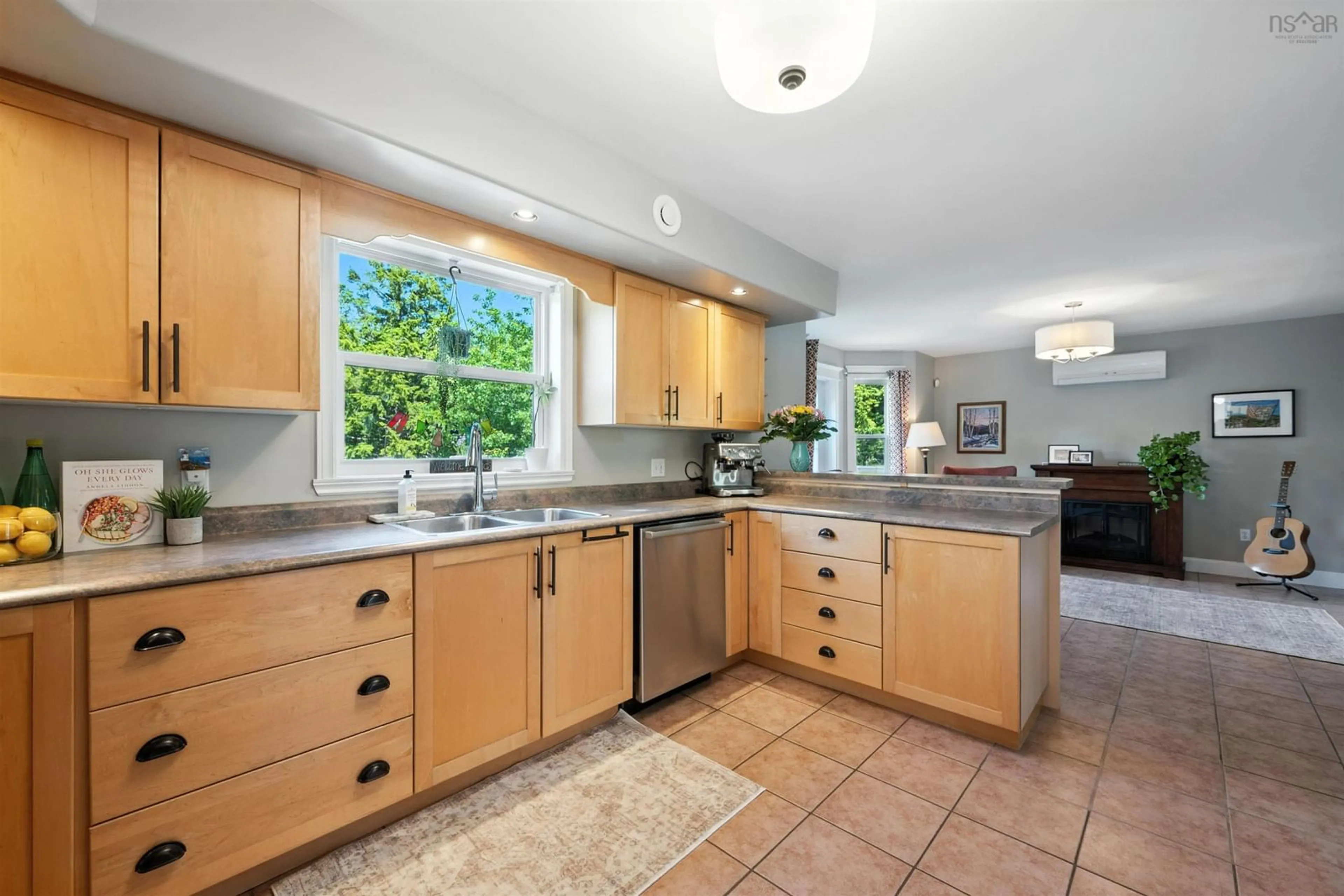 Open concept kitchen, ceramic/tile floor for 60 Pepperbush Crt, Middle Sackville Nova Scotia B4E 3J9