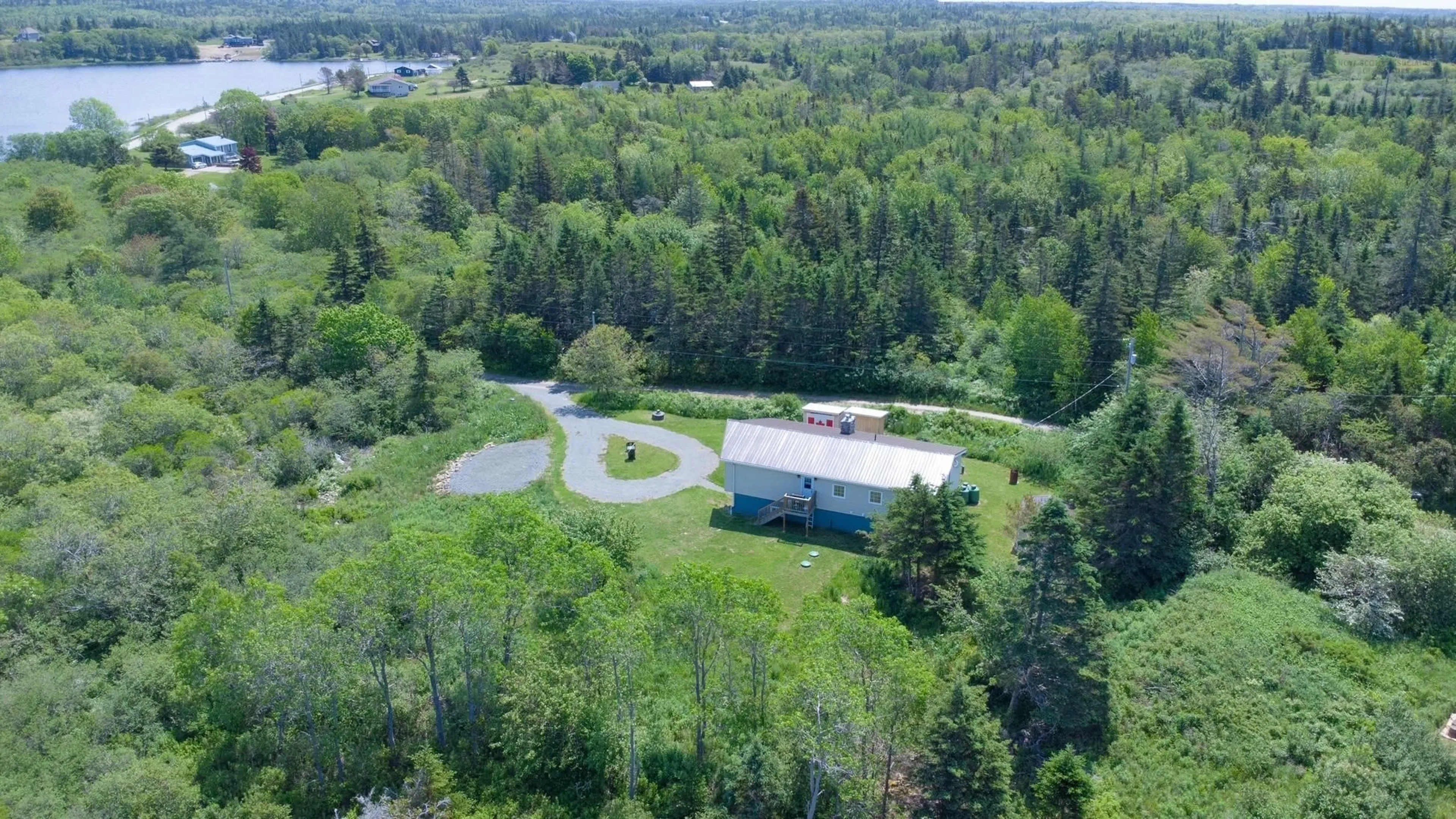 A pic from outside/outdoor area/front of a property/back of a property/a pic from drone, unknown for 62 Lake Doucette Rd, Lake Doucette Nova Scotia B0W 2Y0