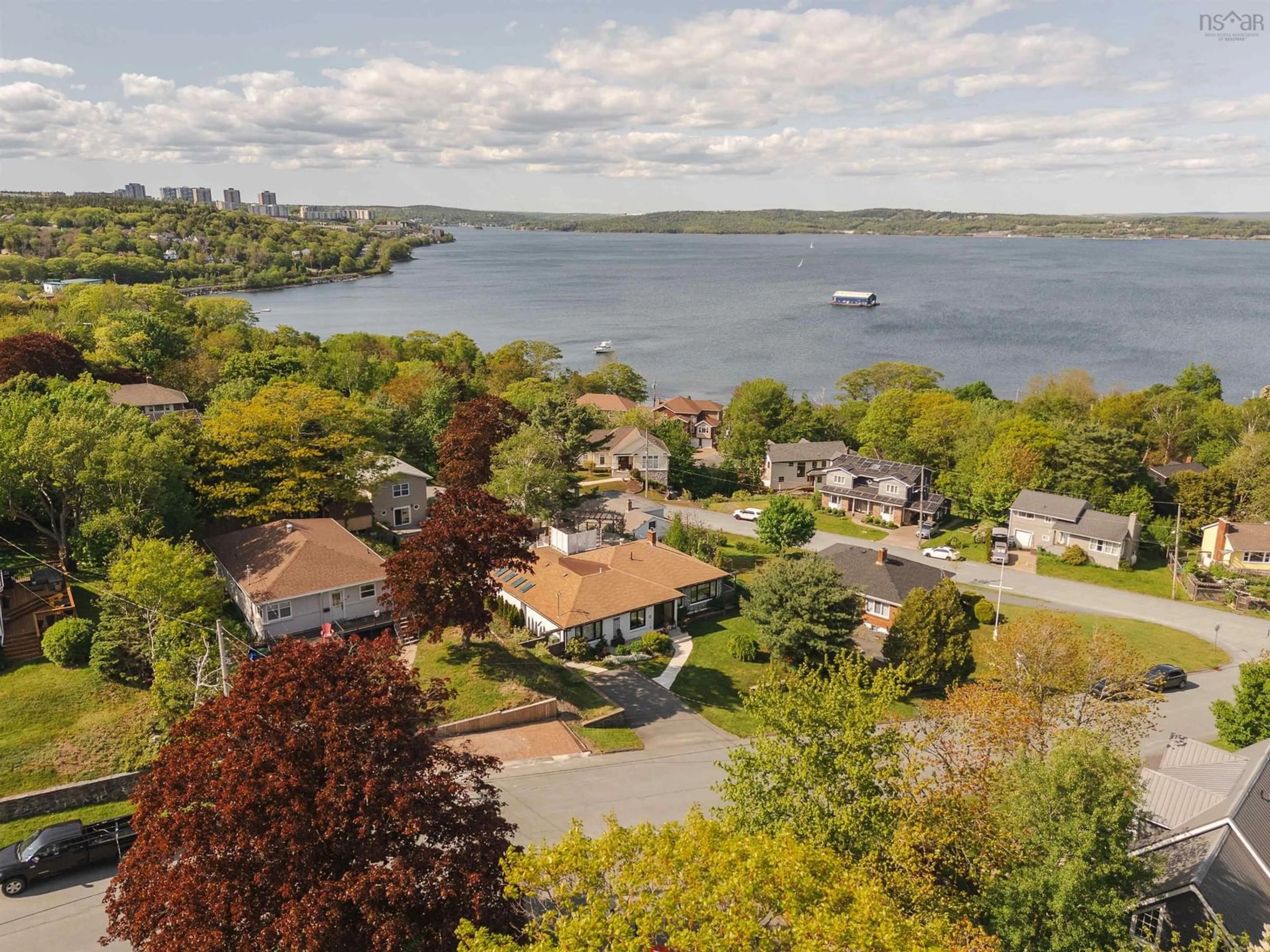 A pic from outside/outdoor area/front of a property/back of a property/a pic from drone, water/lake/river/ocean view for 9 Lynwood Dr, Halifax Nova Scotia B3M 1Y8