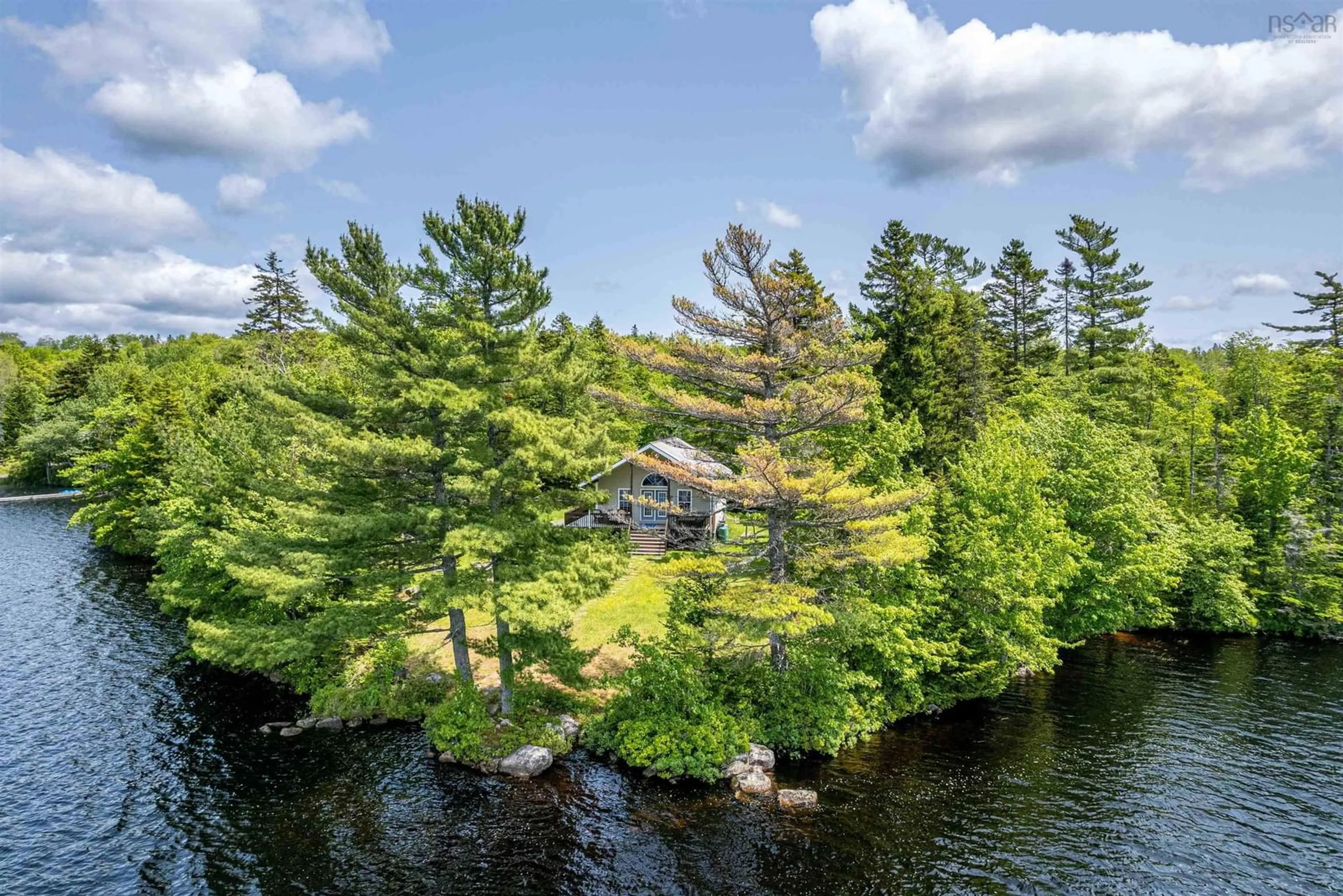 A pic from outside/outdoor area/front of a property/back of a property/a pic from drone, water/lake/river/ocean view for 505 Natures Haven Rd, Lake Paul Nova Scotia B0P 1C0