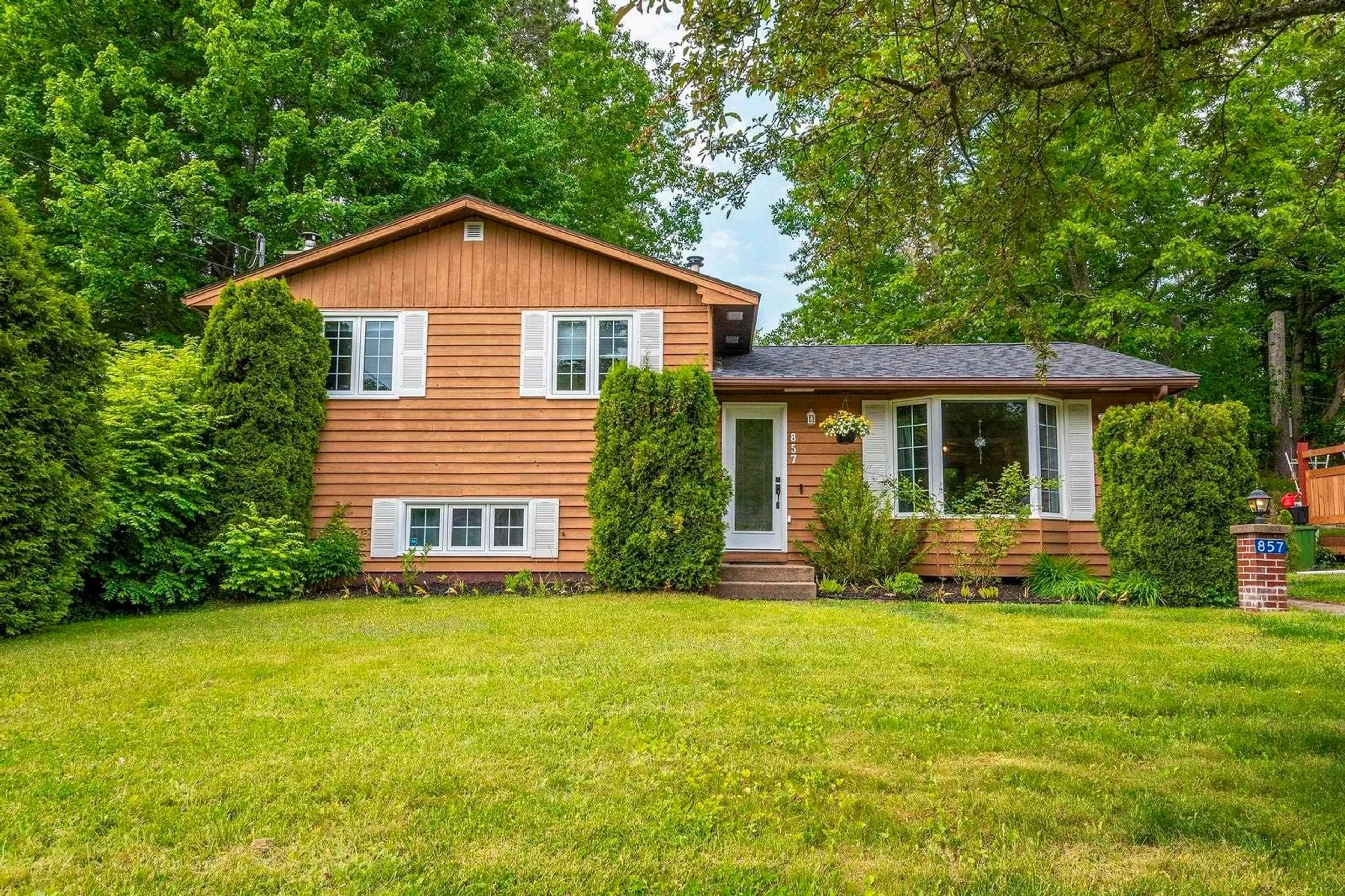 Home with vinyl exterior material, street for 857 Fales River Dr, Greenwood Nova Scotia B0P 1N0