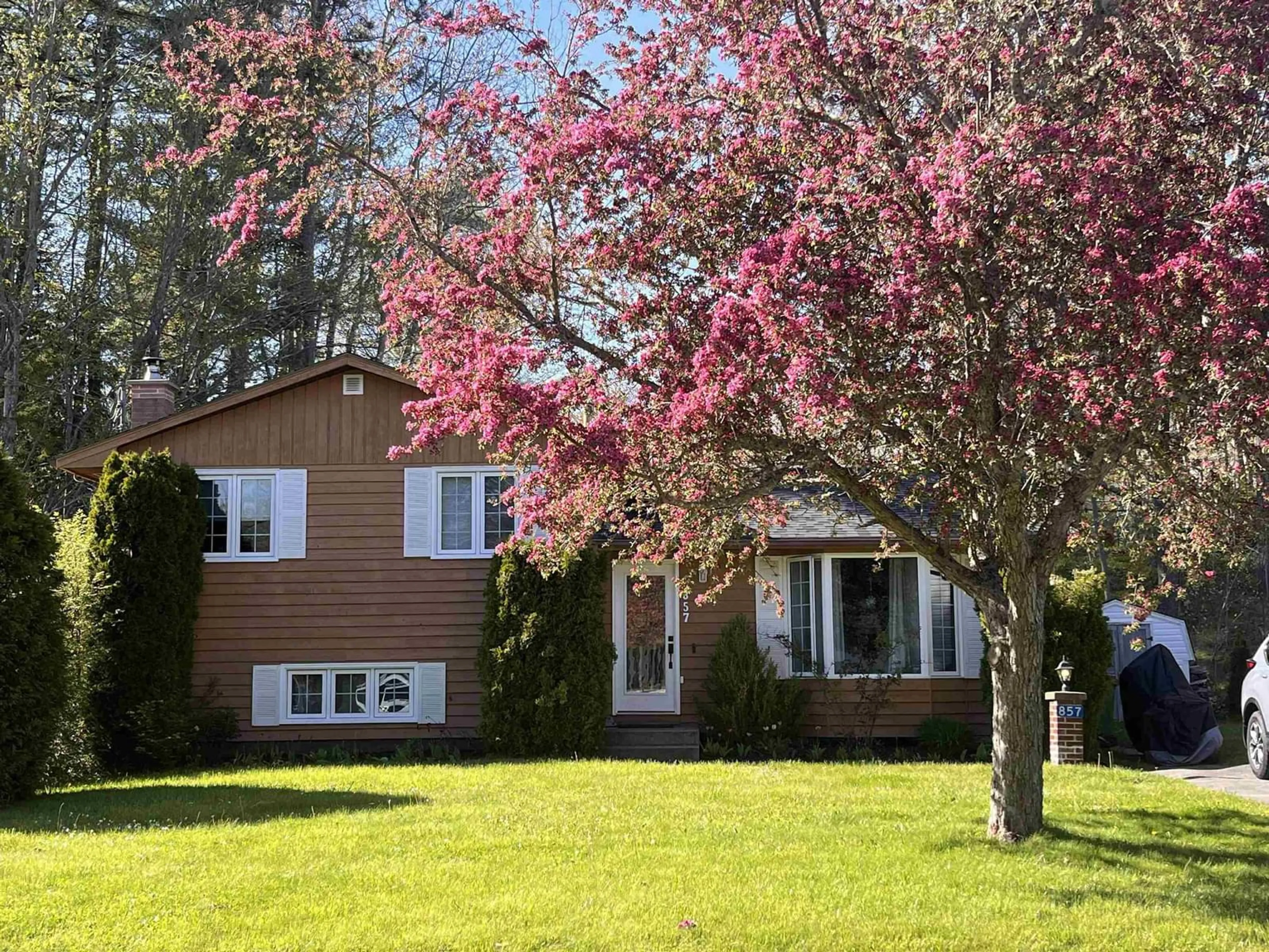 Home with vinyl exterior material, street for 857 Fales River Dr, Greenwood Nova Scotia B0P 1N0