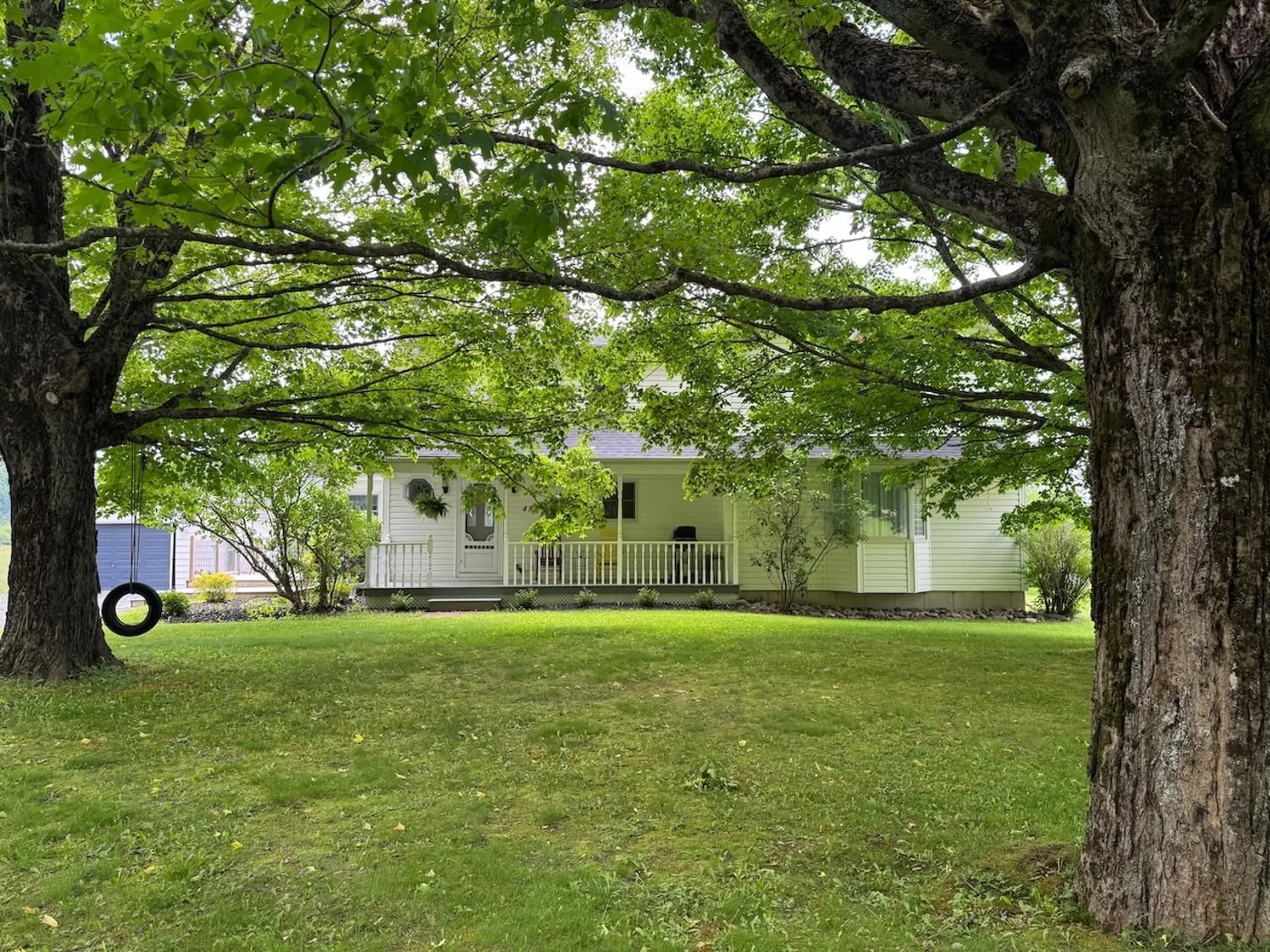 A pic from outside/outdoor area/front of a property/back of a property/a pic from drone, forest/trees view for 489 Salmon River Rd, Valley Nova Scotia B6L 4E7