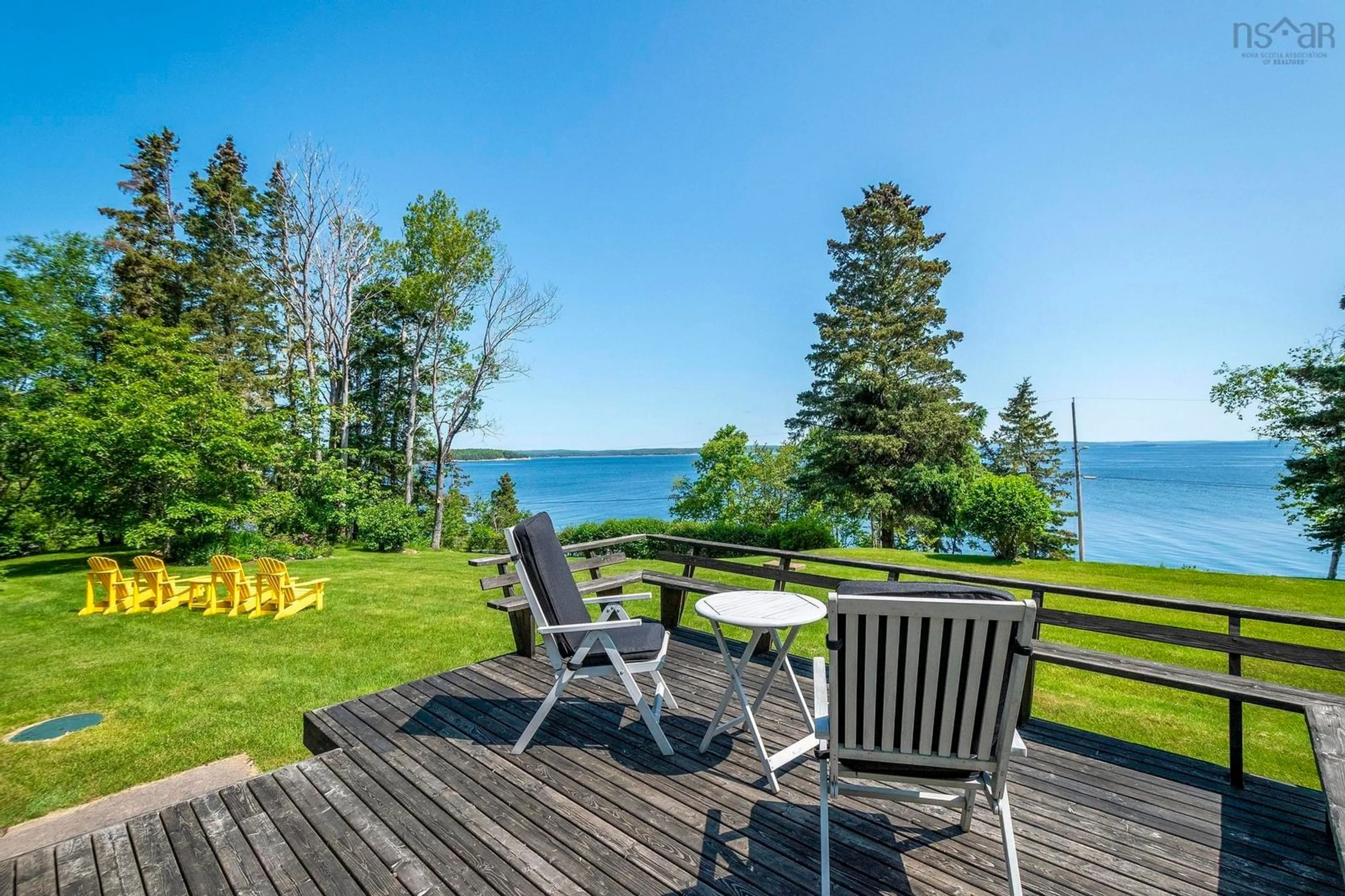 Patio, water/lake/river/ocean view for 1435 Highway 329, Mill Cove Nova Scotia B0J 1T0