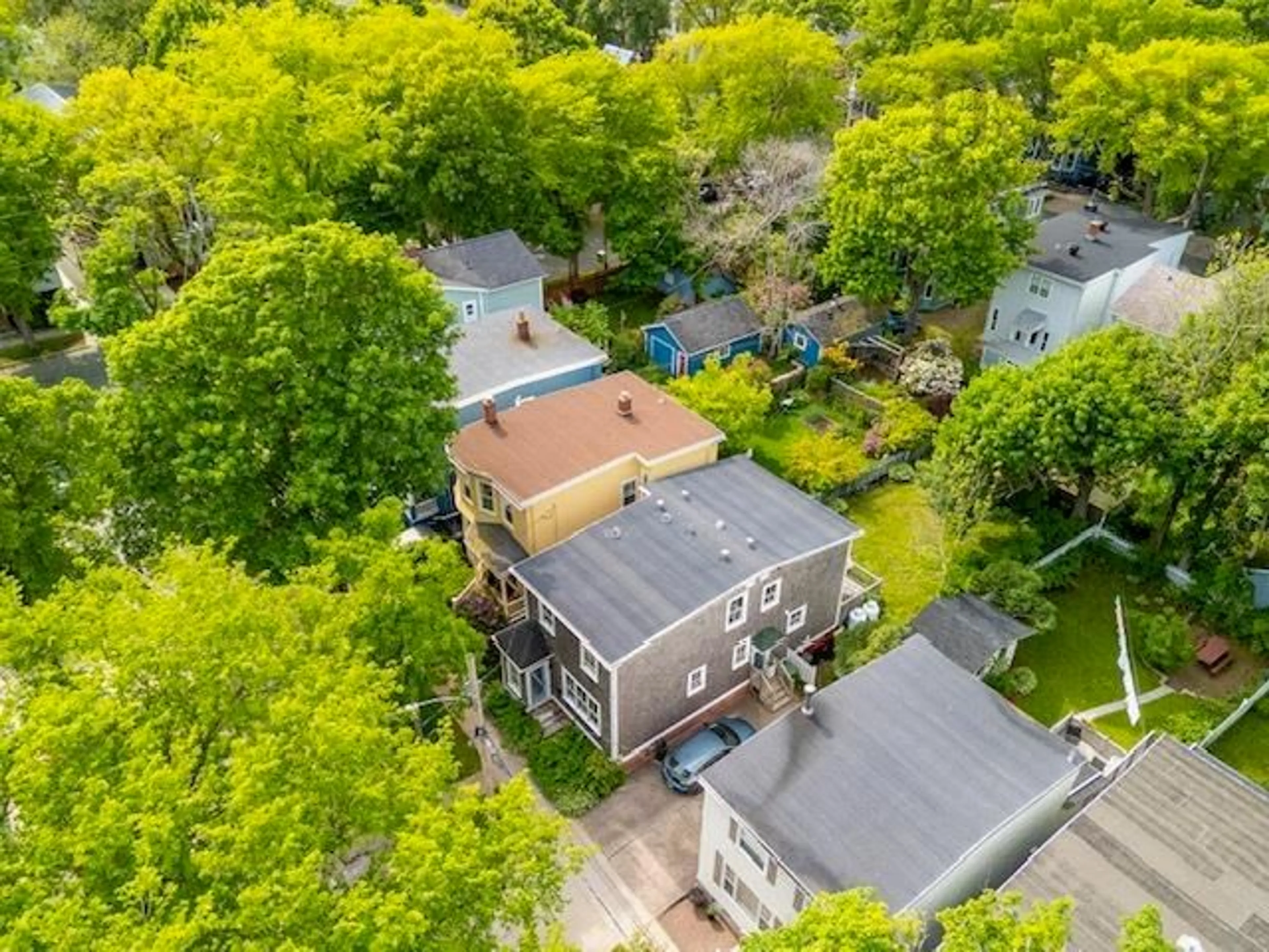 A pic from outside/outdoor area/front of a property/back of a property/a pic from drone, street for 6139/6141 Linden St, Halifax Nova Scotia B3H 2K7