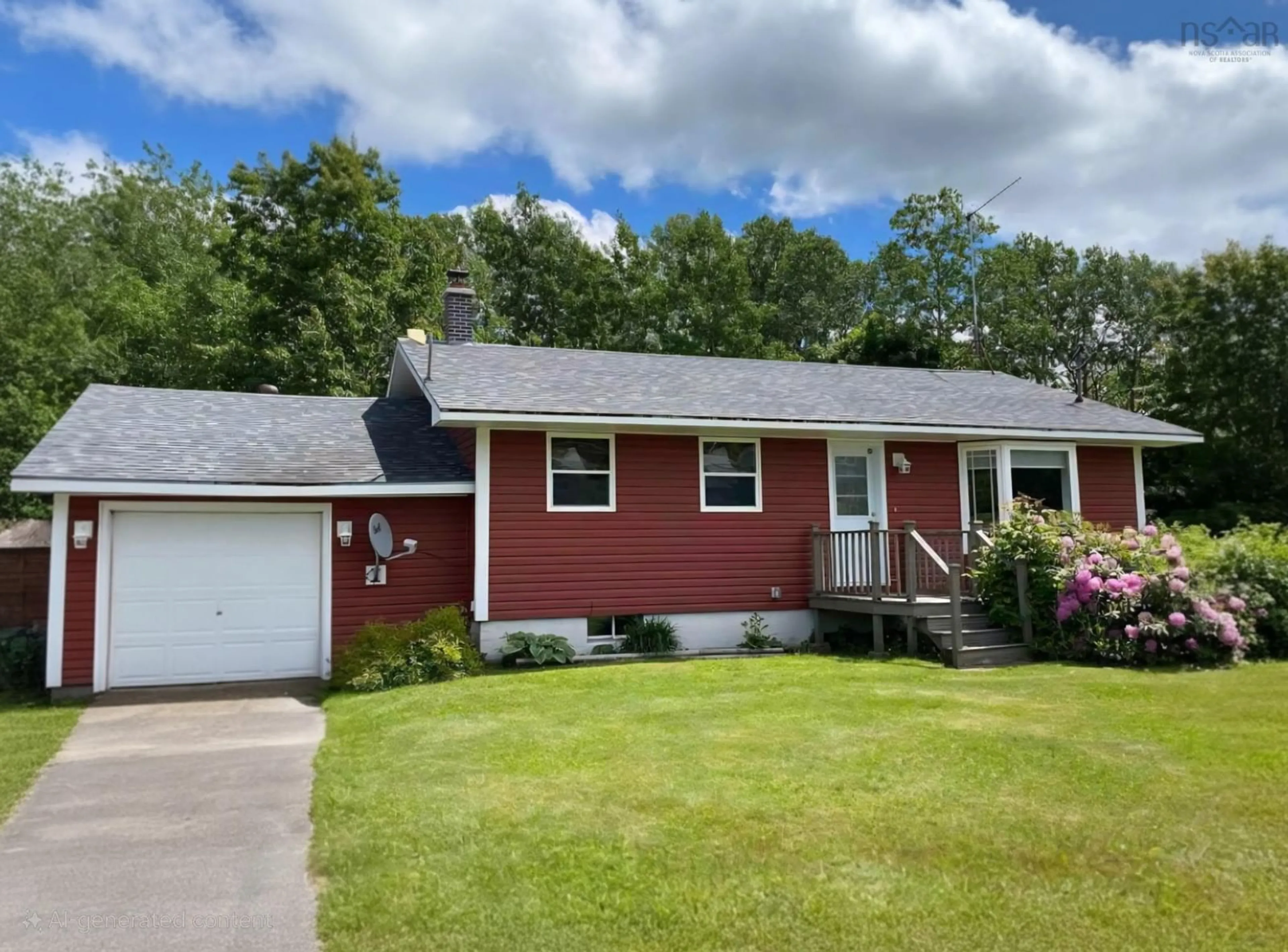 Home with vinyl exterior material, street for 8500 Sherbrooke Rd, Mcphersons Mills Nova Scotia B0K 1W0