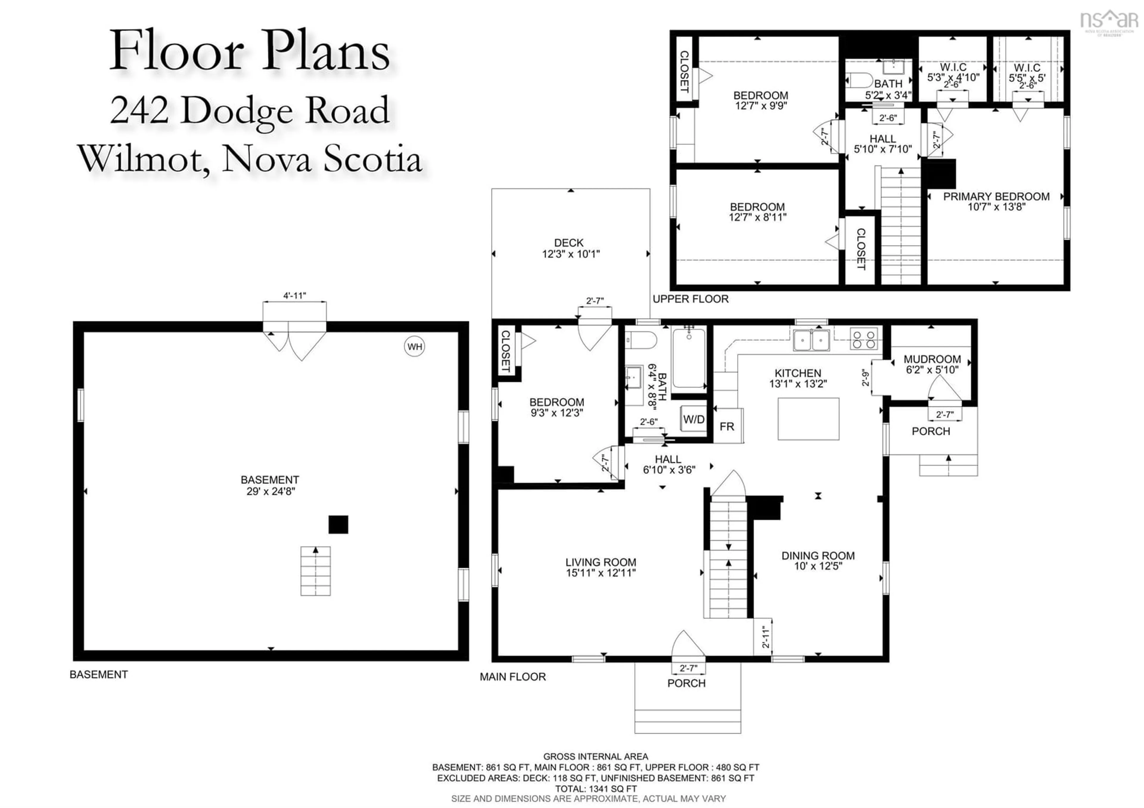 Floor plan for 242 Dodge Road, Wilmot Nova Scotia B0P 1R0