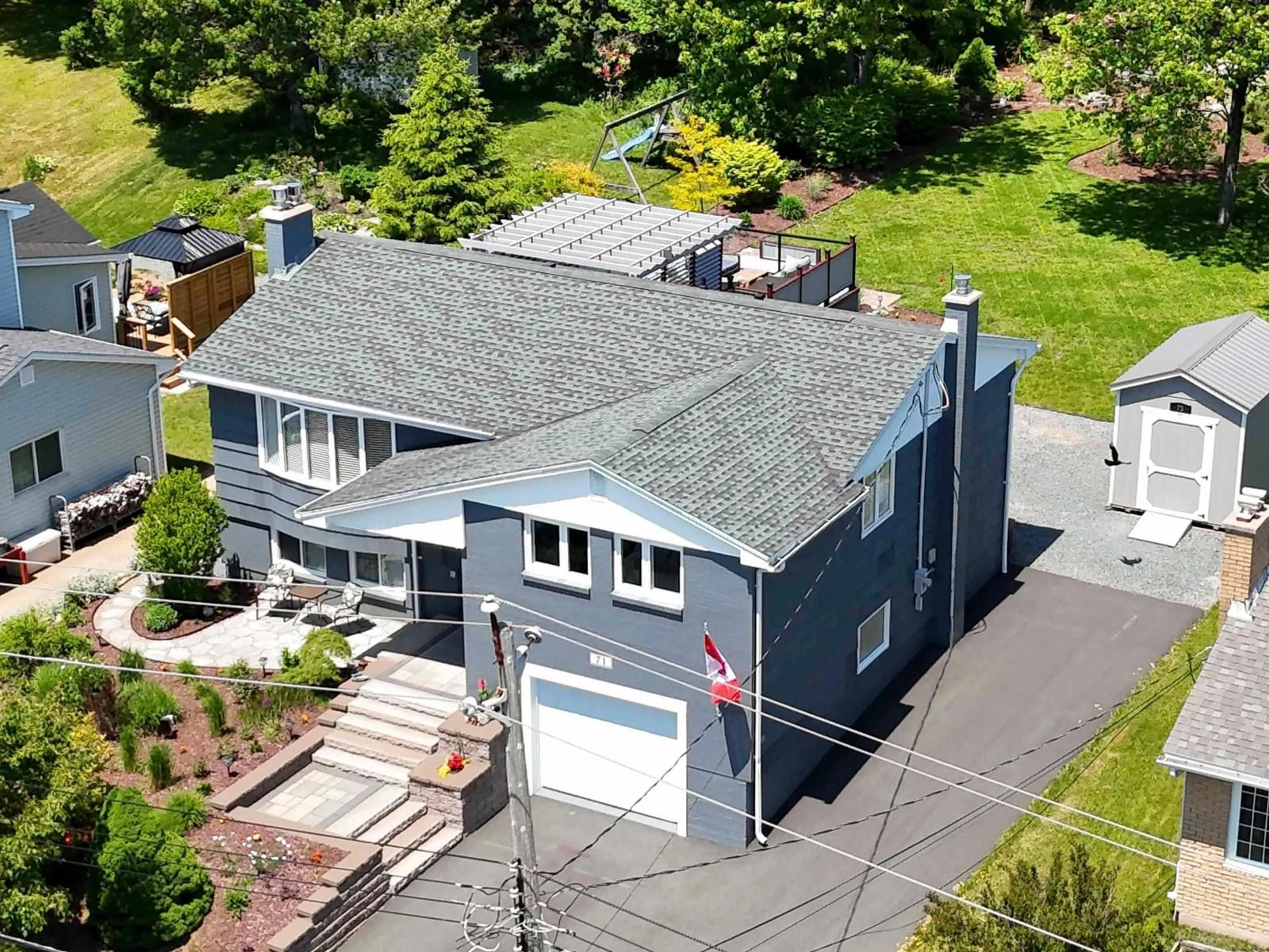 A pic from outside/outdoor area/front of a property/back of a property/a pic from drone, street for 71 Dorothea Dr, Dartmouth Nova Scotia B2W 4B5