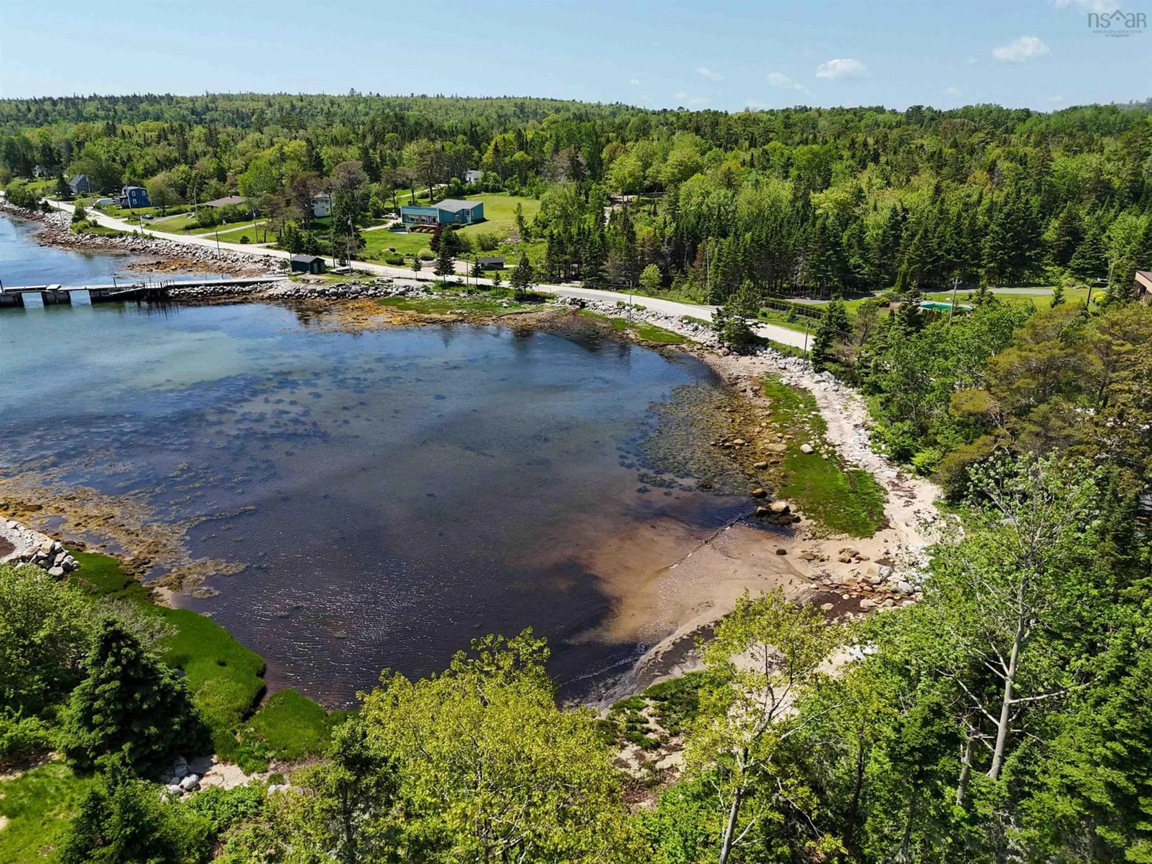 A pic from outside/outdoor area/front of a property/back of a property/a pic from drone, water/lake/river/ocean view for 3 Keans Rd, Hubbards Nova Scotia B0J 1T0