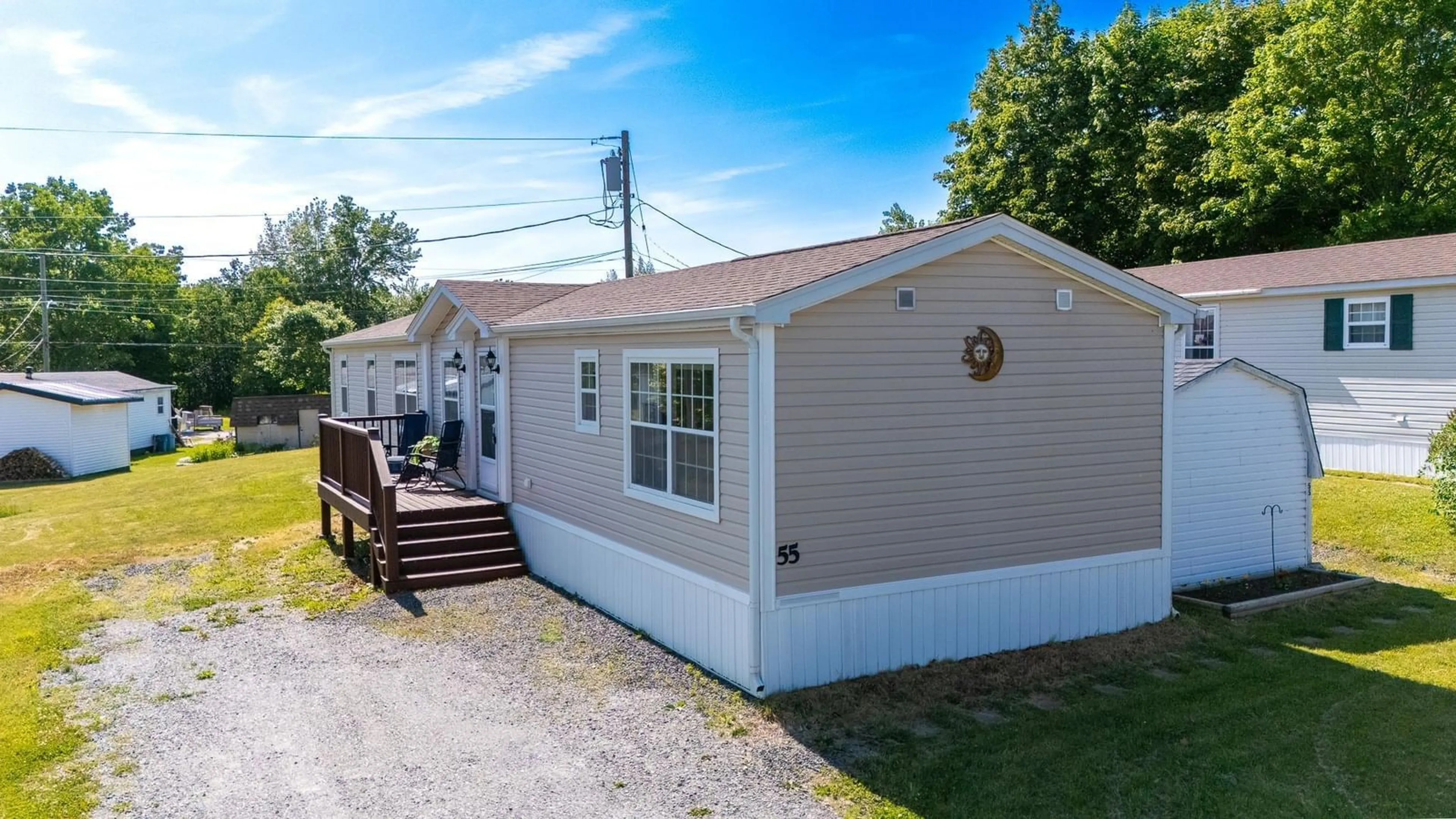 Home with vinyl exterior material, street for 55 Brown St, Berwick Nova Scotia B0P 1E0