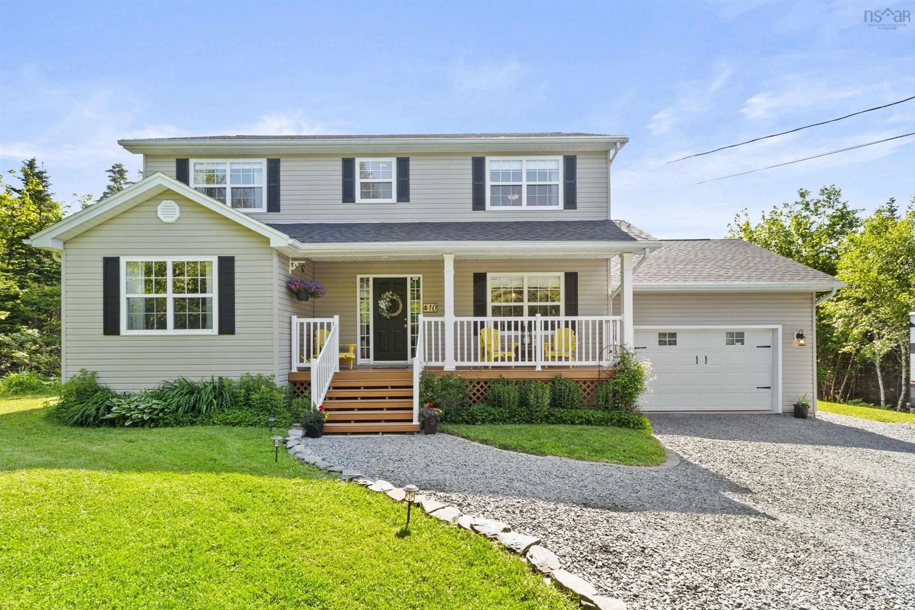 Home with vinyl exterior material, street for 10 Travis Crt, Cow Bay Nova Scotia B3G 1R1