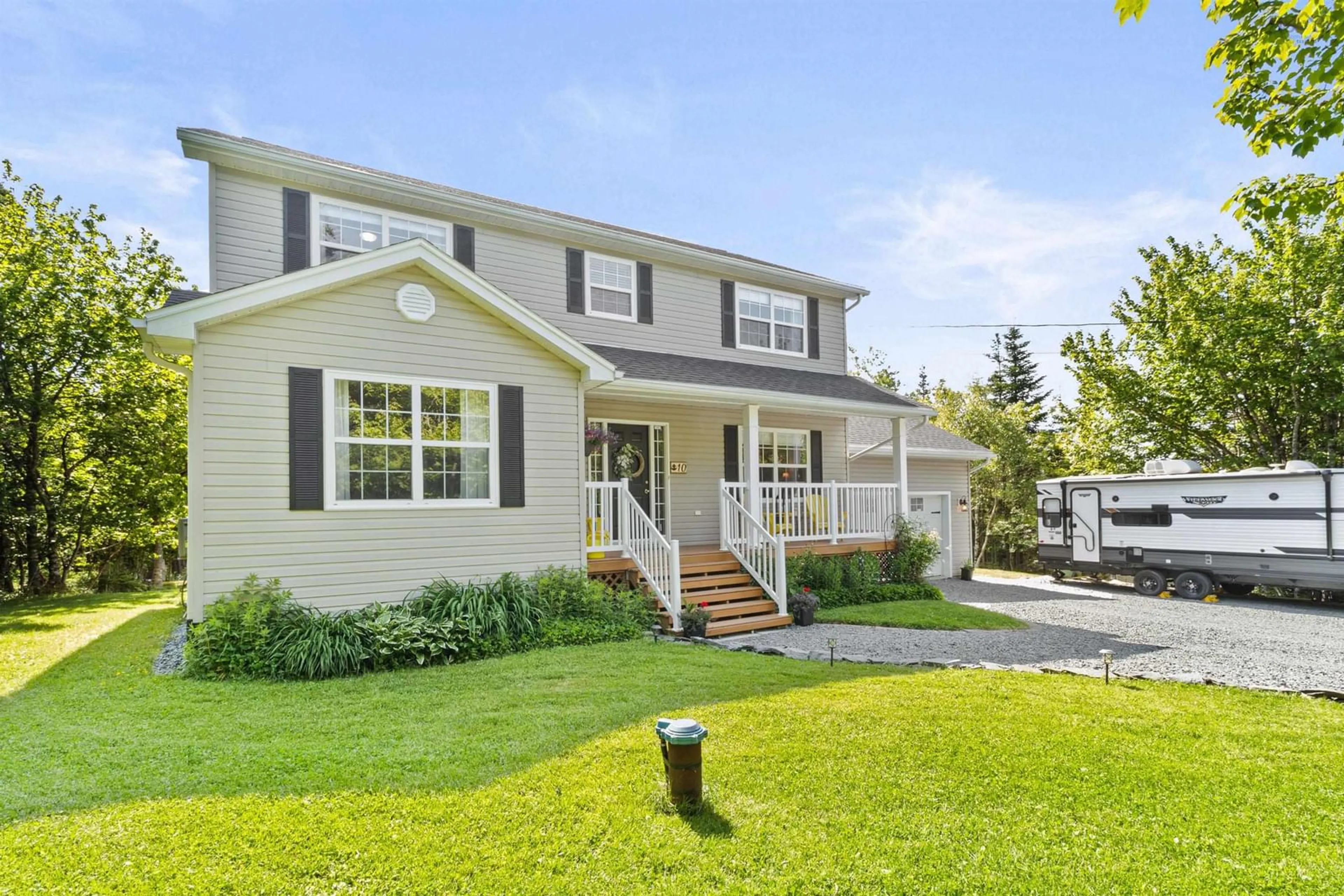 Home with vinyl exterior material, street for 10 Travis Crt, Cow Bay Nova Scotia B3G 1R1