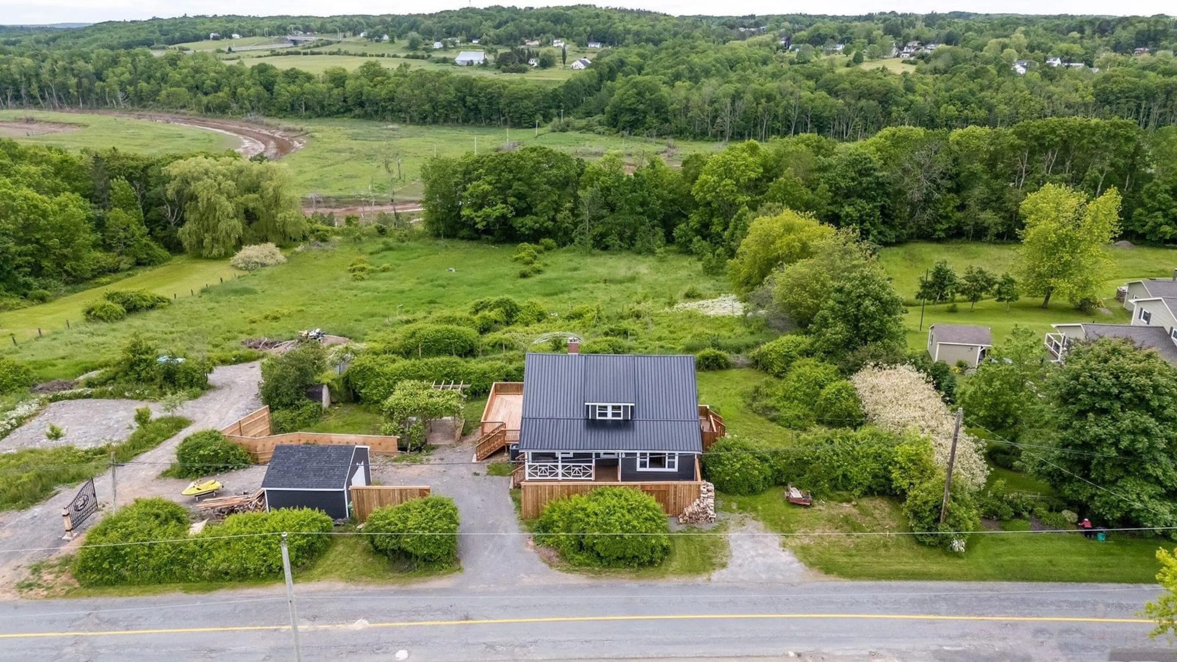A pic from outside/outdoor area/front of a property/back of a property/a pic from drone, unknown for 148 Schurman Rd, Mount Denson Nova Scotia B0P 1L0