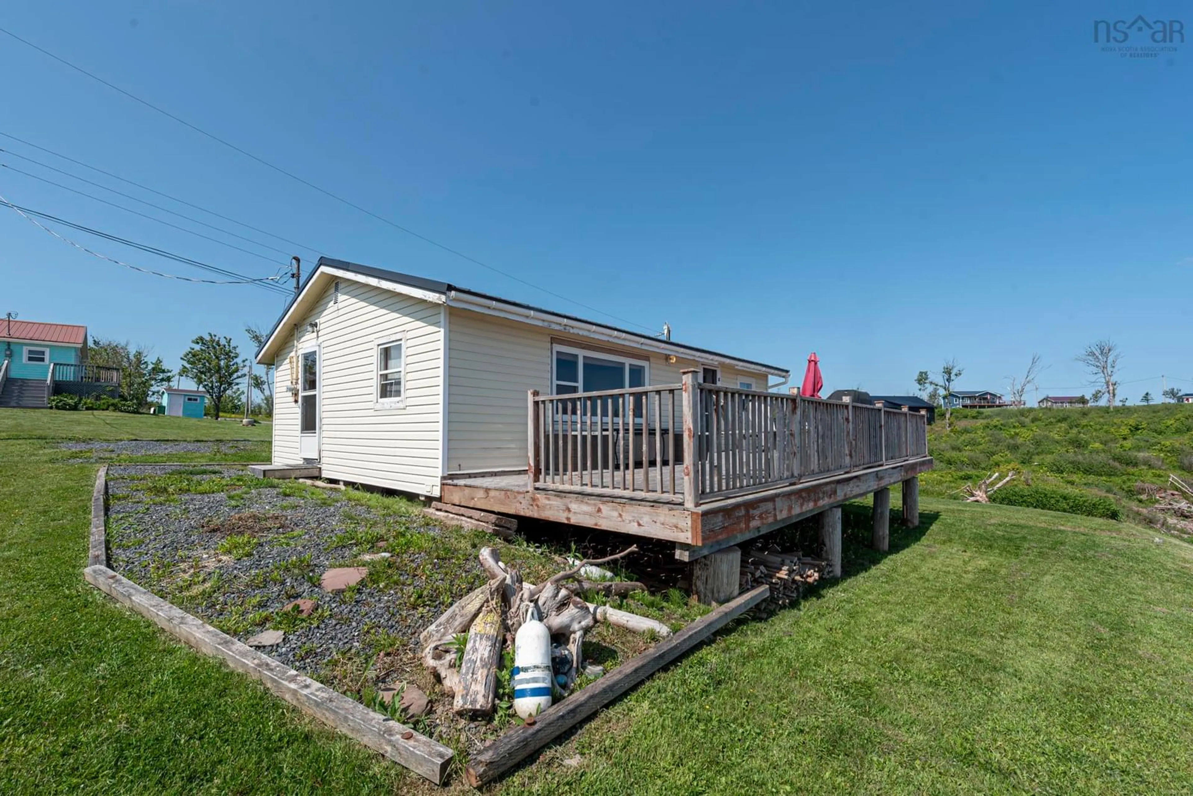 A pic from outside/outdoor area/front of a property/back of a property/a pic from drone, water/lake/river/ocean view for 71 Red Cliff Dr, Seafoam Nova Scotia B0K 1N0