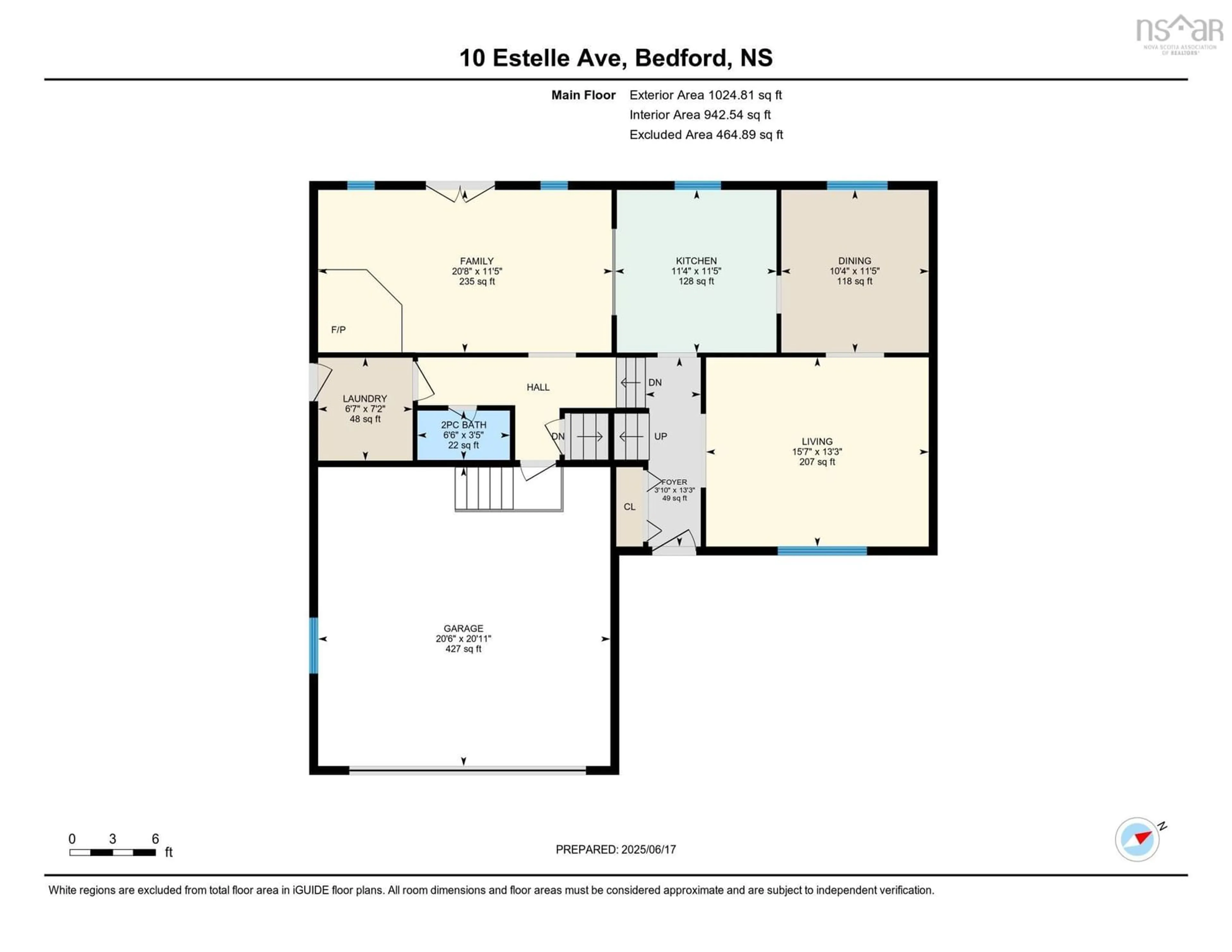 Floor plan for 10 Estelle Ave, Halifax Nova Scotia B4B 1J4