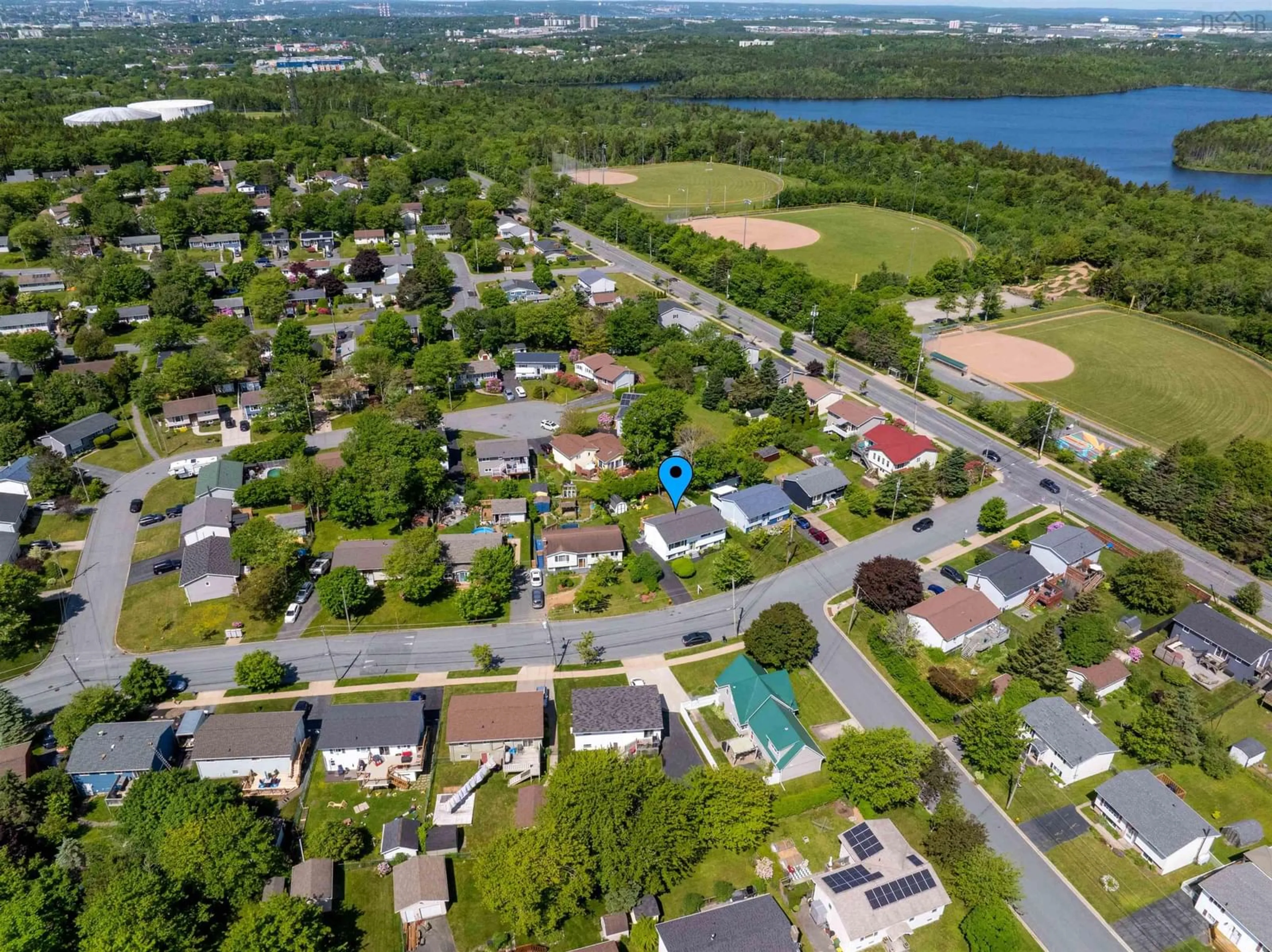 A pic from outside/outdoor area/front of a property/back of a property/a pic from drone, water/lake/river/ocean view for 8 Cranberry Cres, Dartmouth Nova Scotia B2W 5A1
