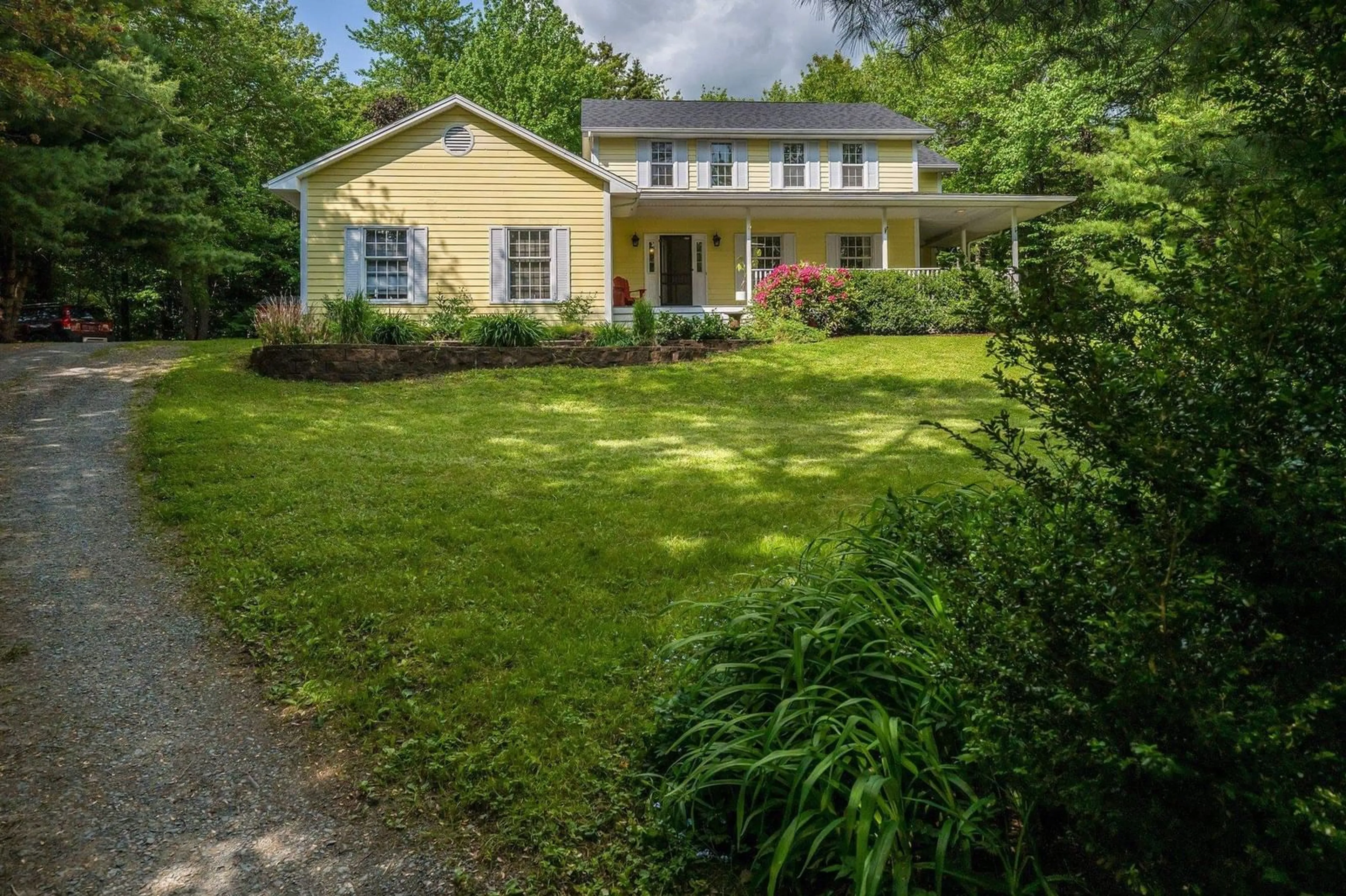 A pic from outside/outdoor area/front of a property/back of a property/a pic from drone, street for 1 Cedarwood Court, Fall River Nova Scotia B2T 1E7