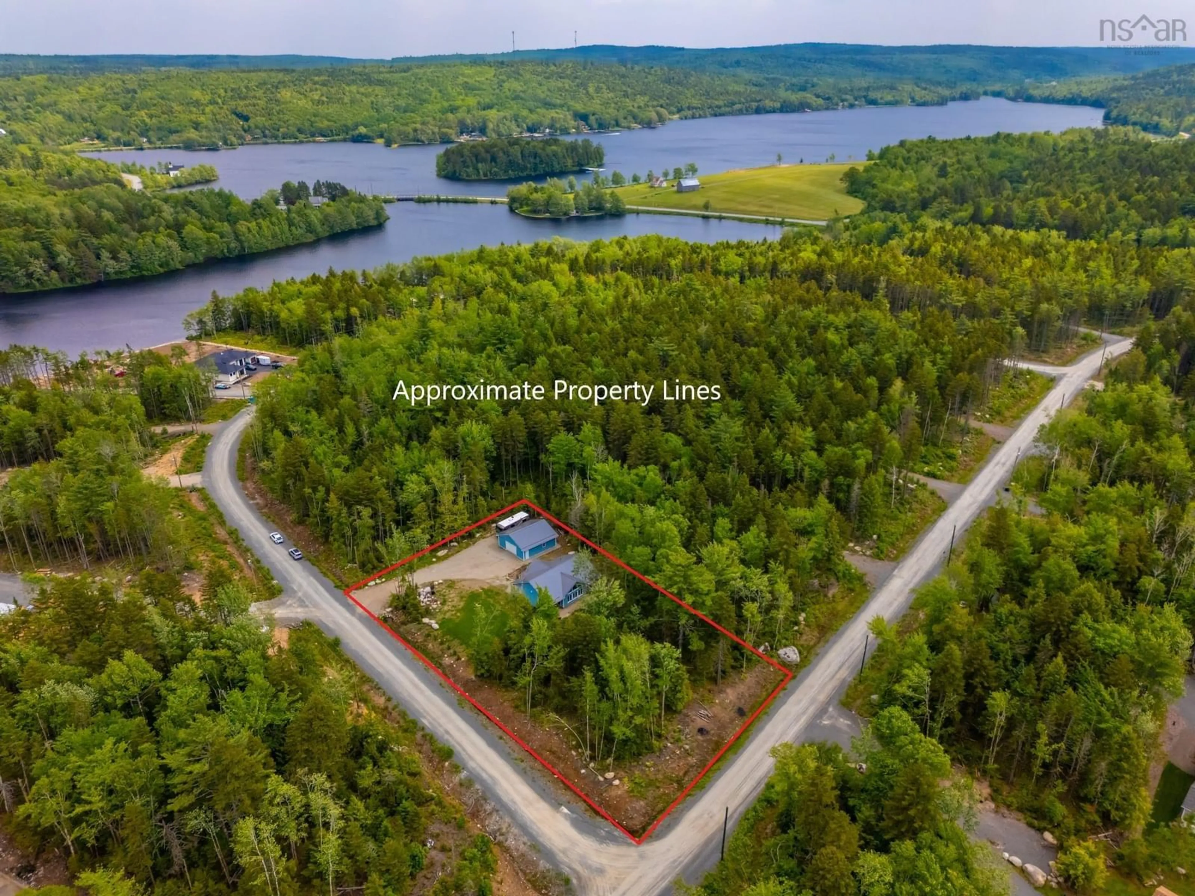 A pic from outside/outdoor area/front of a property/back of a property/a pic from drone, water/lake/river/ocean view for 101 Cozy Cres, Vaughan Nova Scotia B0N 2T0