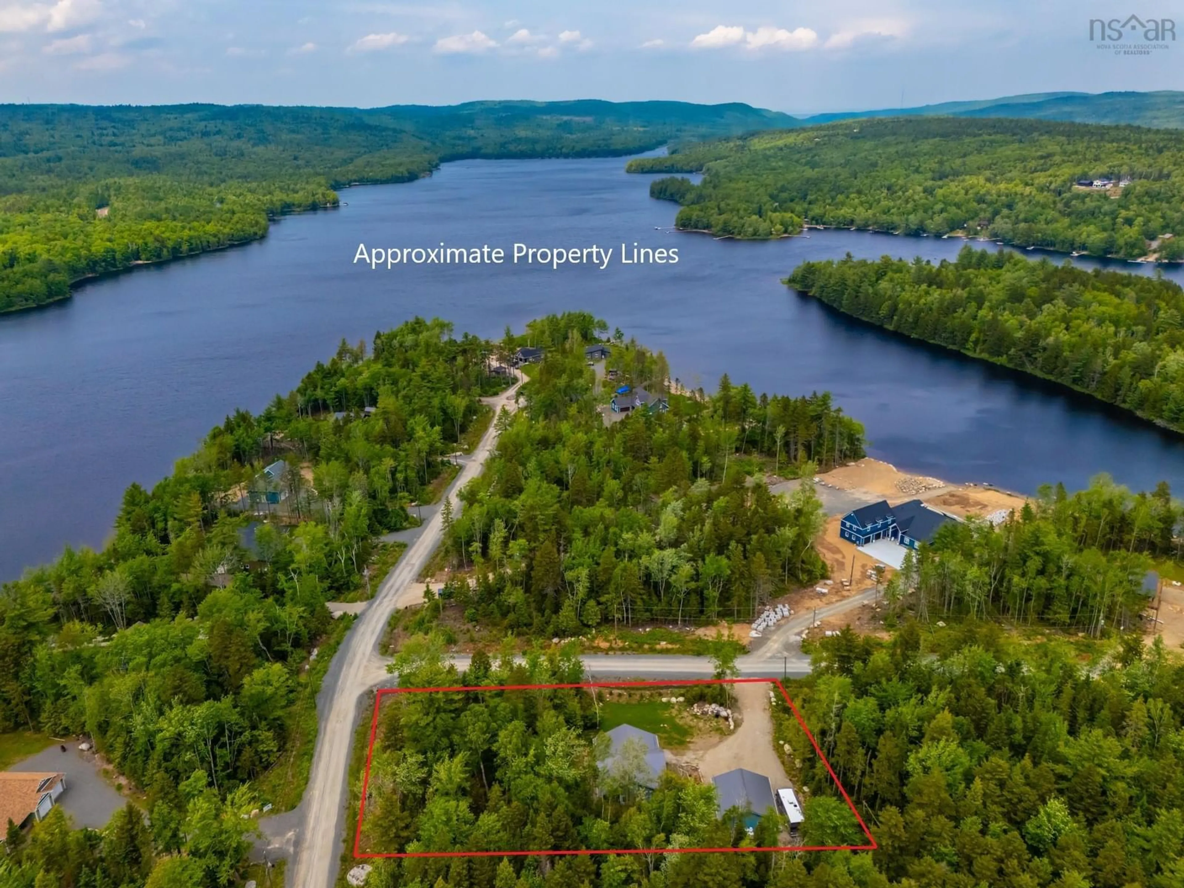 A pic from outside/outdoor area/front of a property/back of a property/a pic from drone, water/lake/river/ocean view for 101 Cozy Cres, Vaughan Nova Scotia B0N 2T0