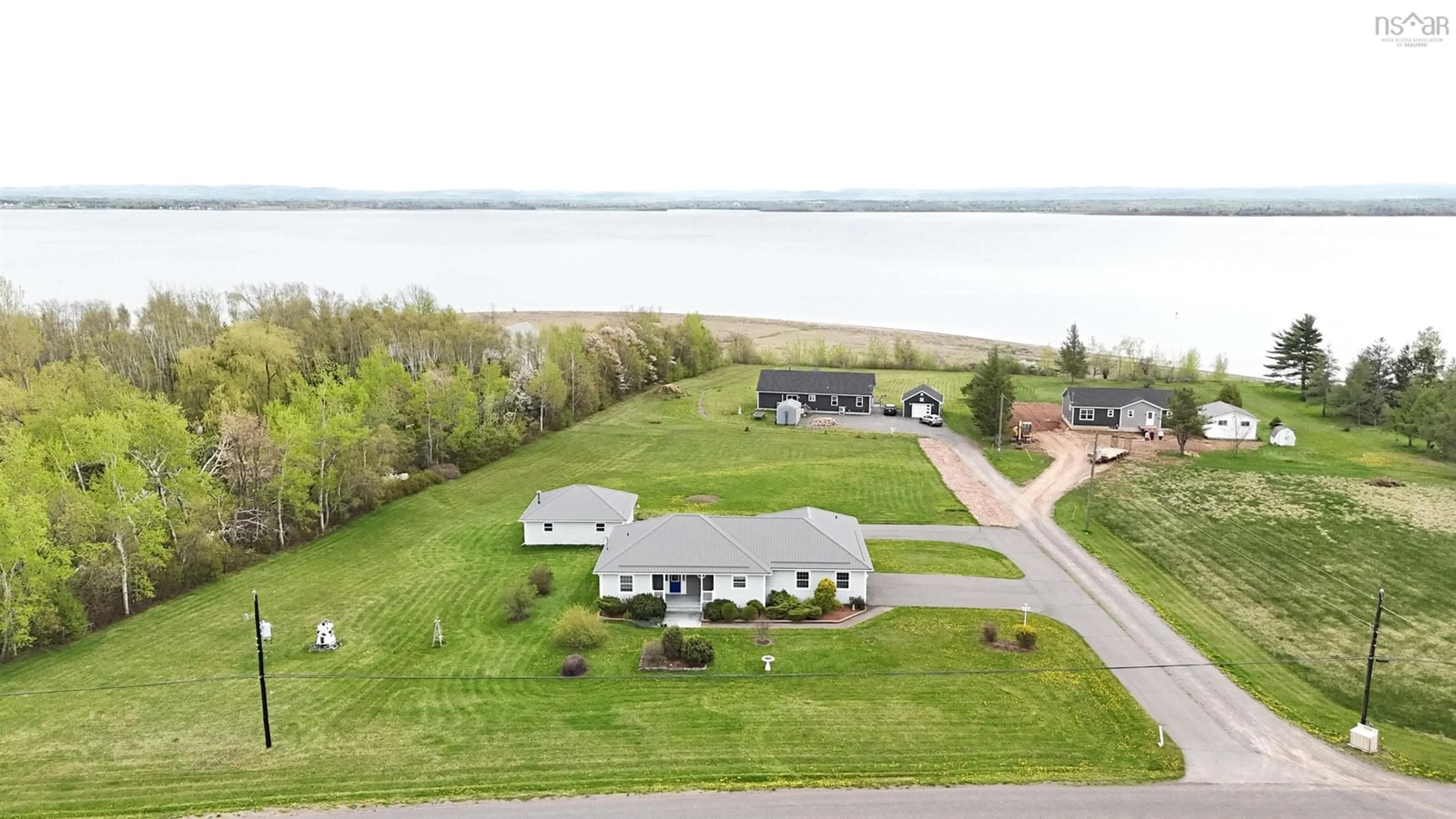 A pic from outside/outdoor area/front of a property/back of a property/a pic from drone, water/lake/river/ocean view for 3158 Malagash Rd, Malagash Centre Nova Scotia B0K 1E0