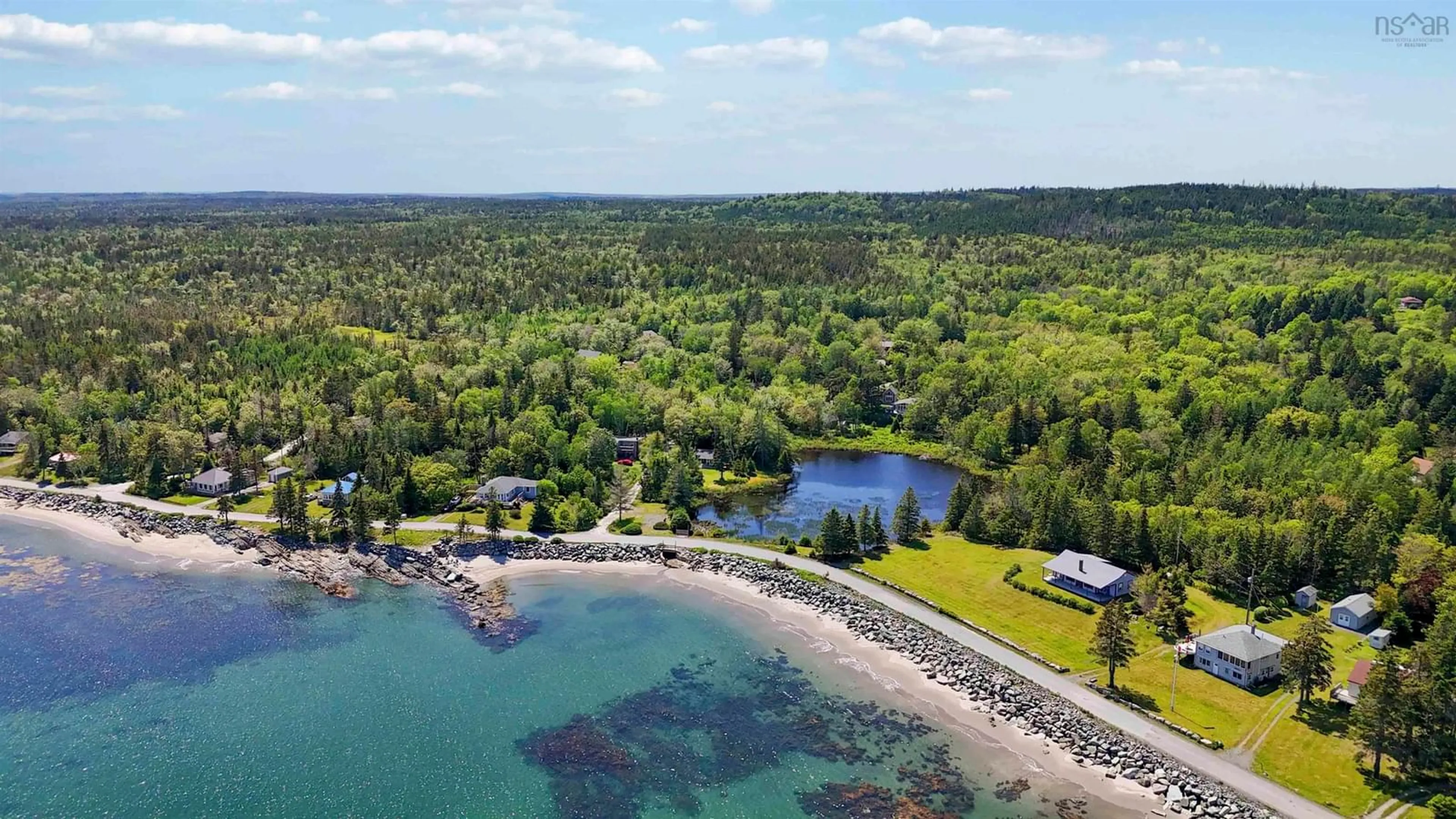 A pic from outside/outdoor area/front of a property/back of a property/a pic from drone, water/lake/river/ocean view for 14 Bayview Rd, Green Bay Nova Scotia B4V 6N6