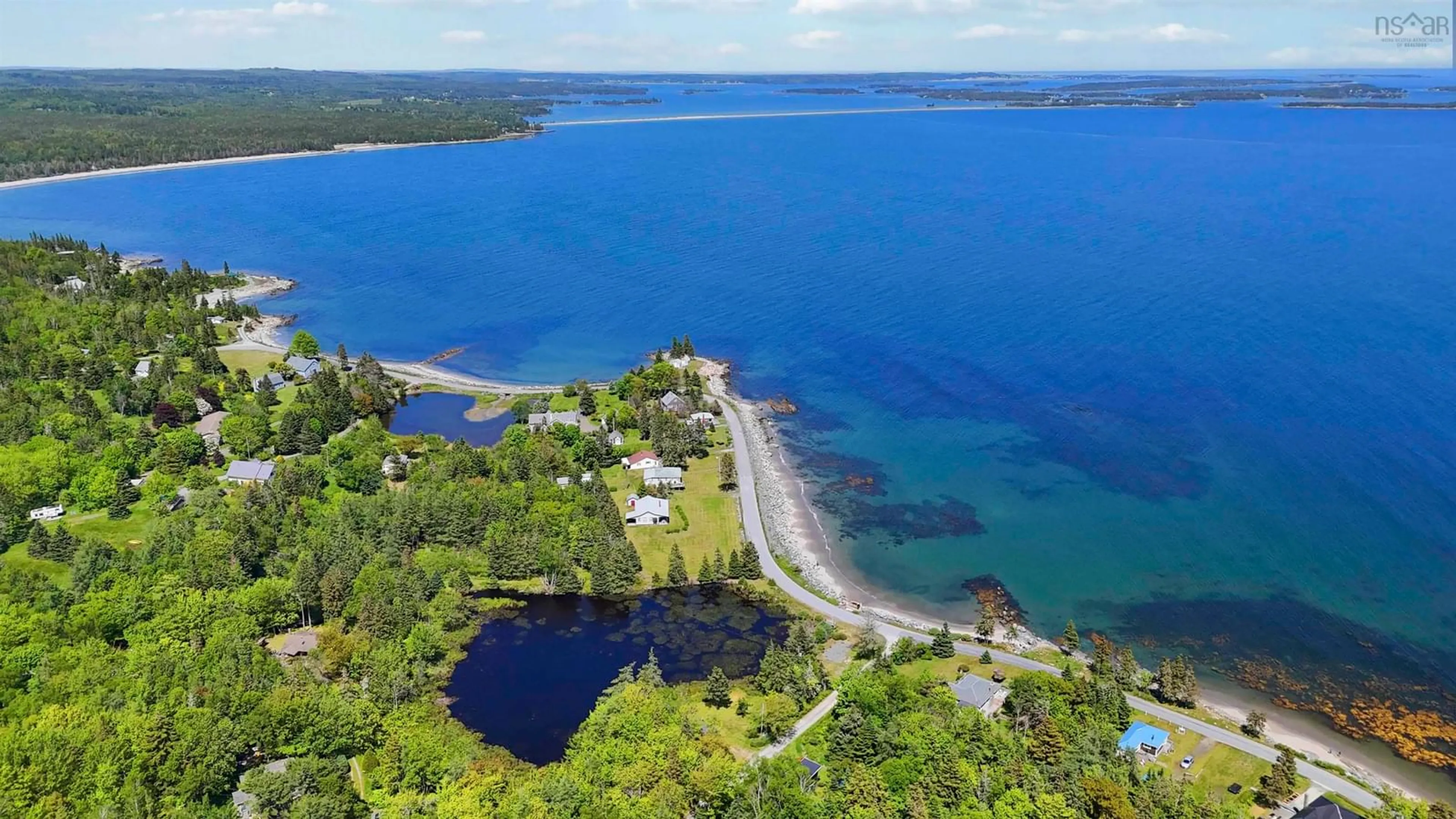 A pic from outside/outdoor area/front of a property/back of a property/a pic from drone, water/lake/river/ocean view for 14 Bayview Rd, Green Bay Nova Scotia B4V 6N6